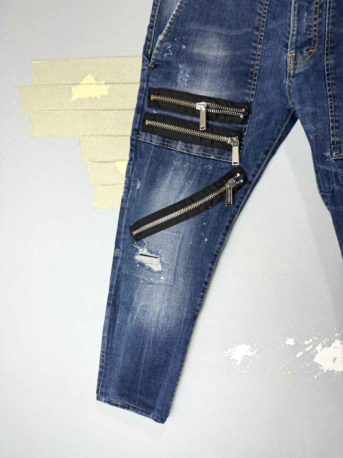 Dsquared2 Dsquared2 Zip Multipocket Denim Pants Jeans Drill Dripp Uk Size US 32 / EU 48 - 4 Thumbnail