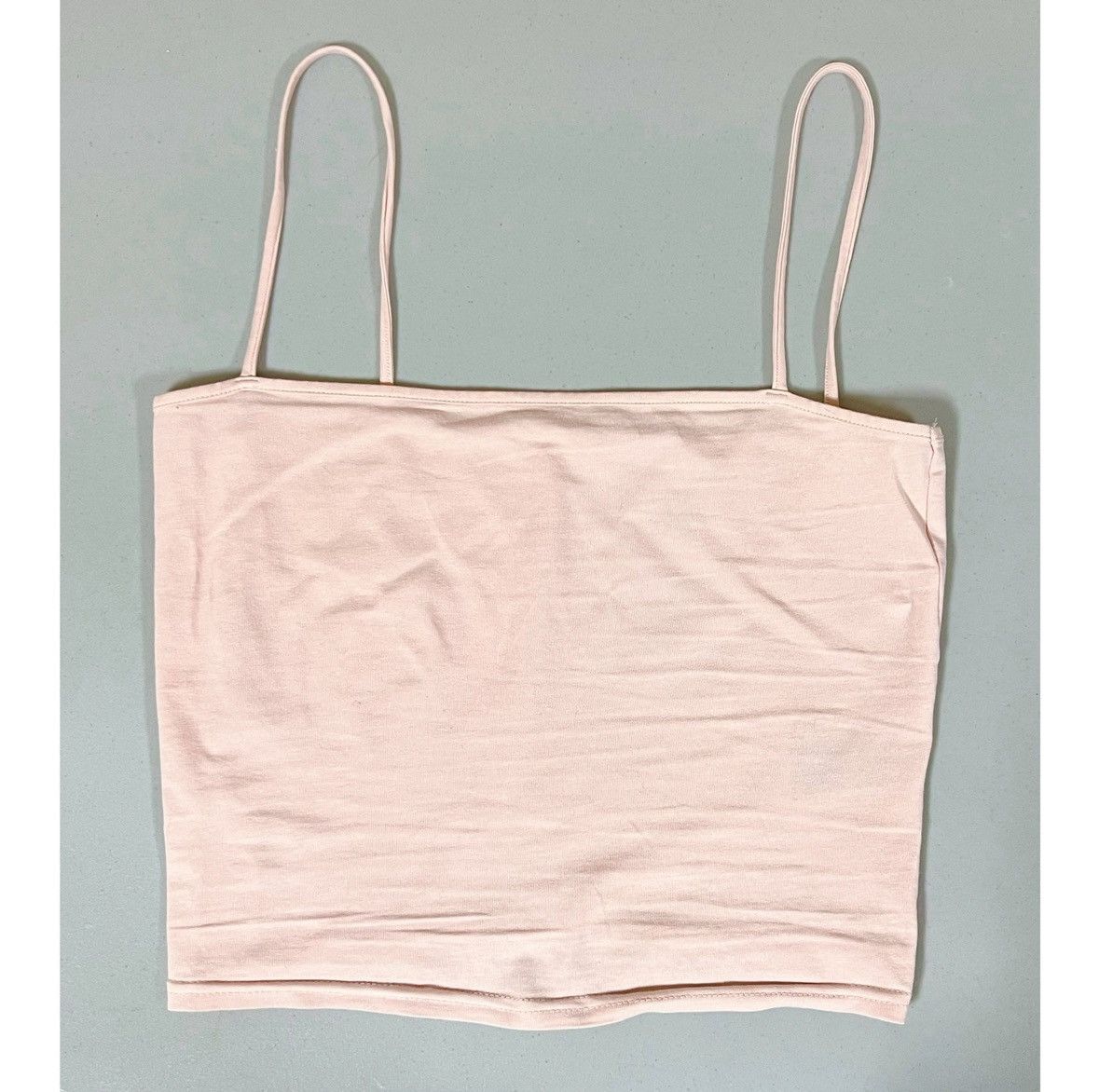 Vintage Light Pink Pastel Solid Tank Crop Top Shirt Tee Size S 🎀 Size S / US 4 / IT 40 - 1 Thumbnail