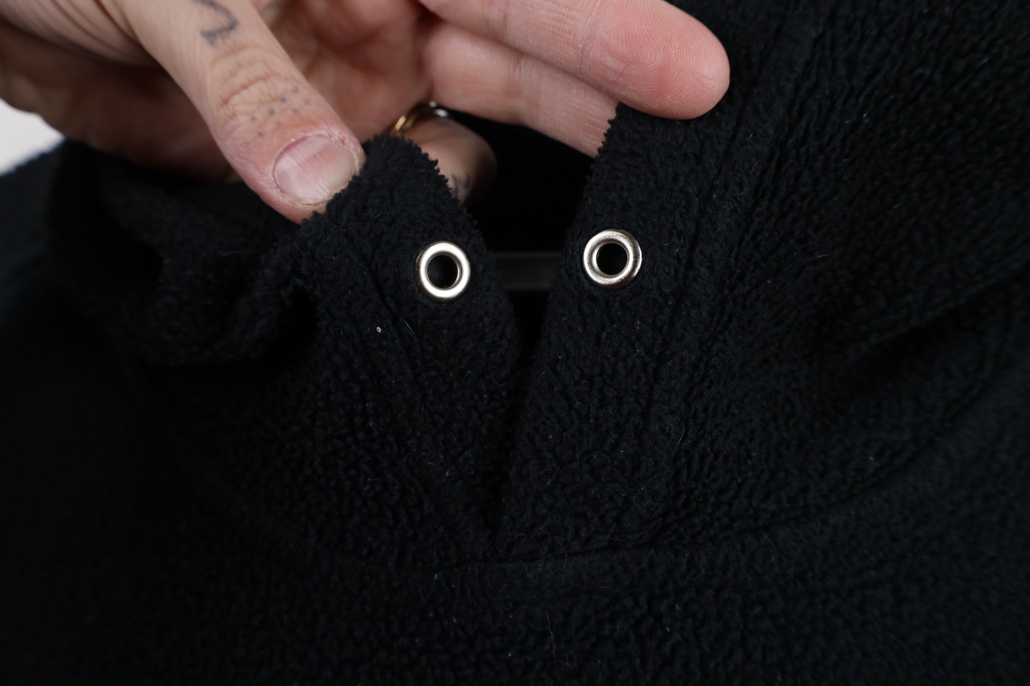 Vintage Vintage 90s Bum Equipment Fleece Hoodie Sweatshirt Black Size US L / EU 52-54 / 3 - 5 Thumbnail