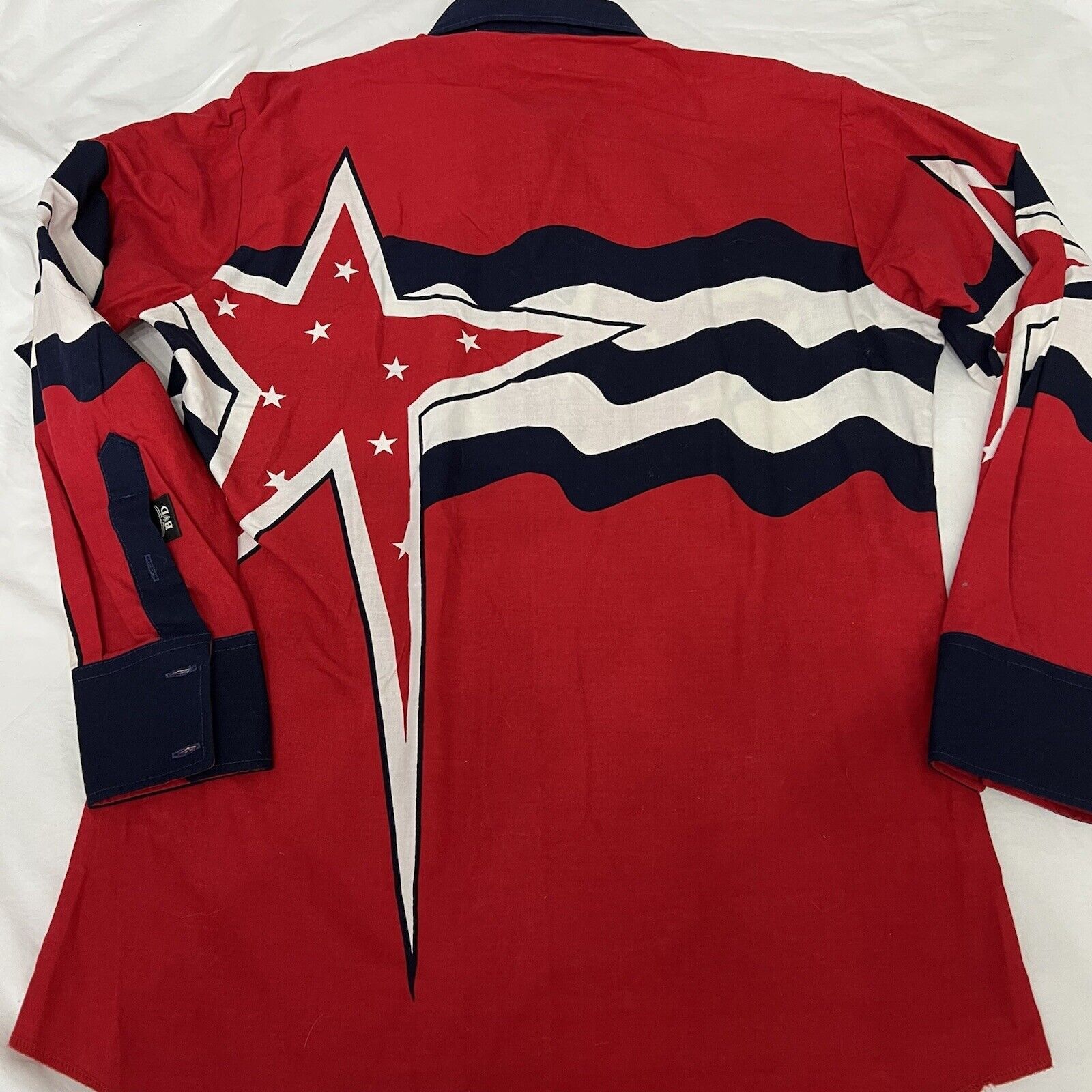Panhandle Slim Vtg Brooks Dunn Panhandle Slim 16 34 Red White Blue USA Size US L / EU 52-54 / 3 - 6 Thumbnail
