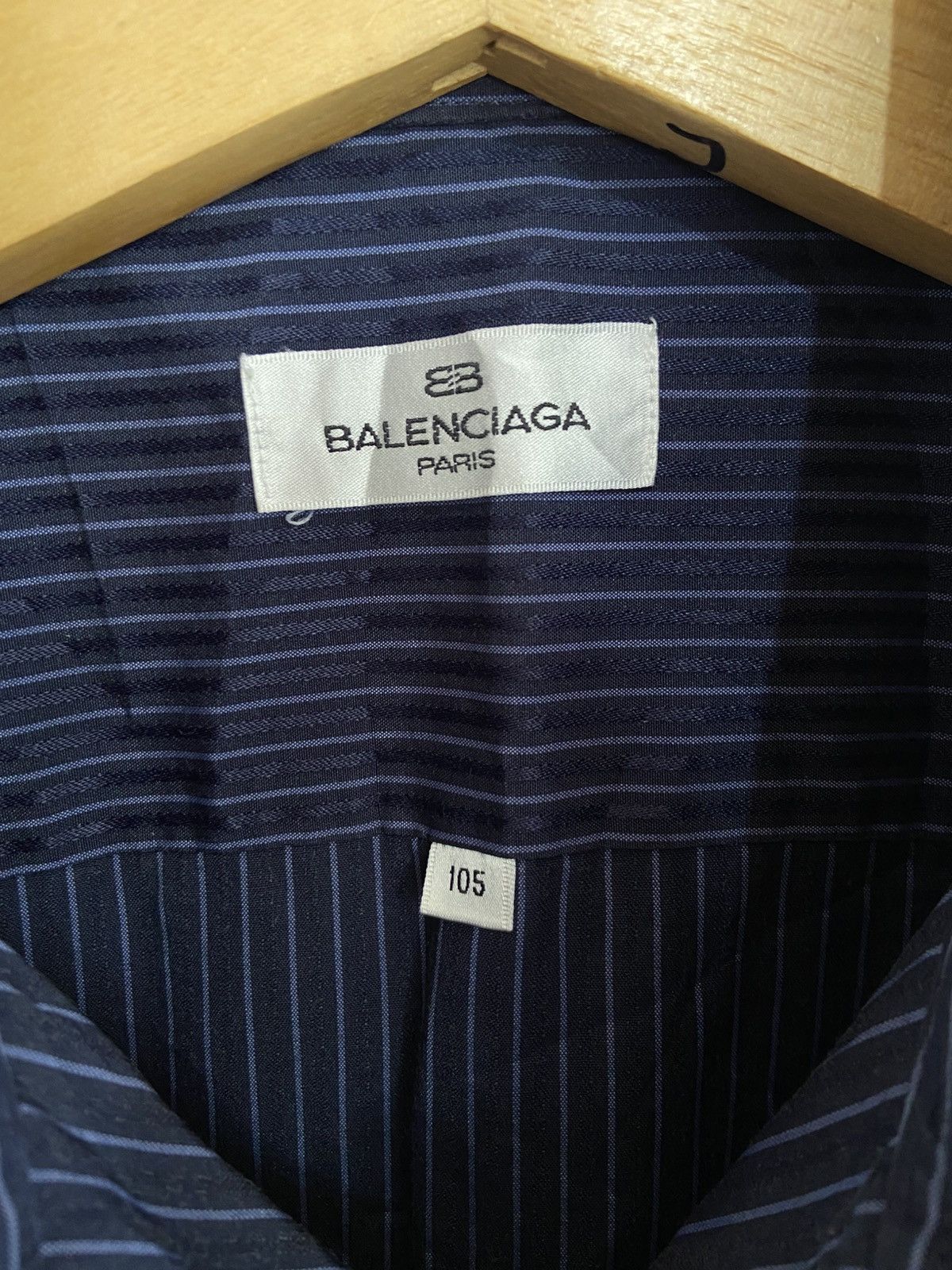 Balenciaga Vintage Balenciaga Button Ups Shirt Striped Size US L / EU 52-54 / 3 - 3 Thumbnail