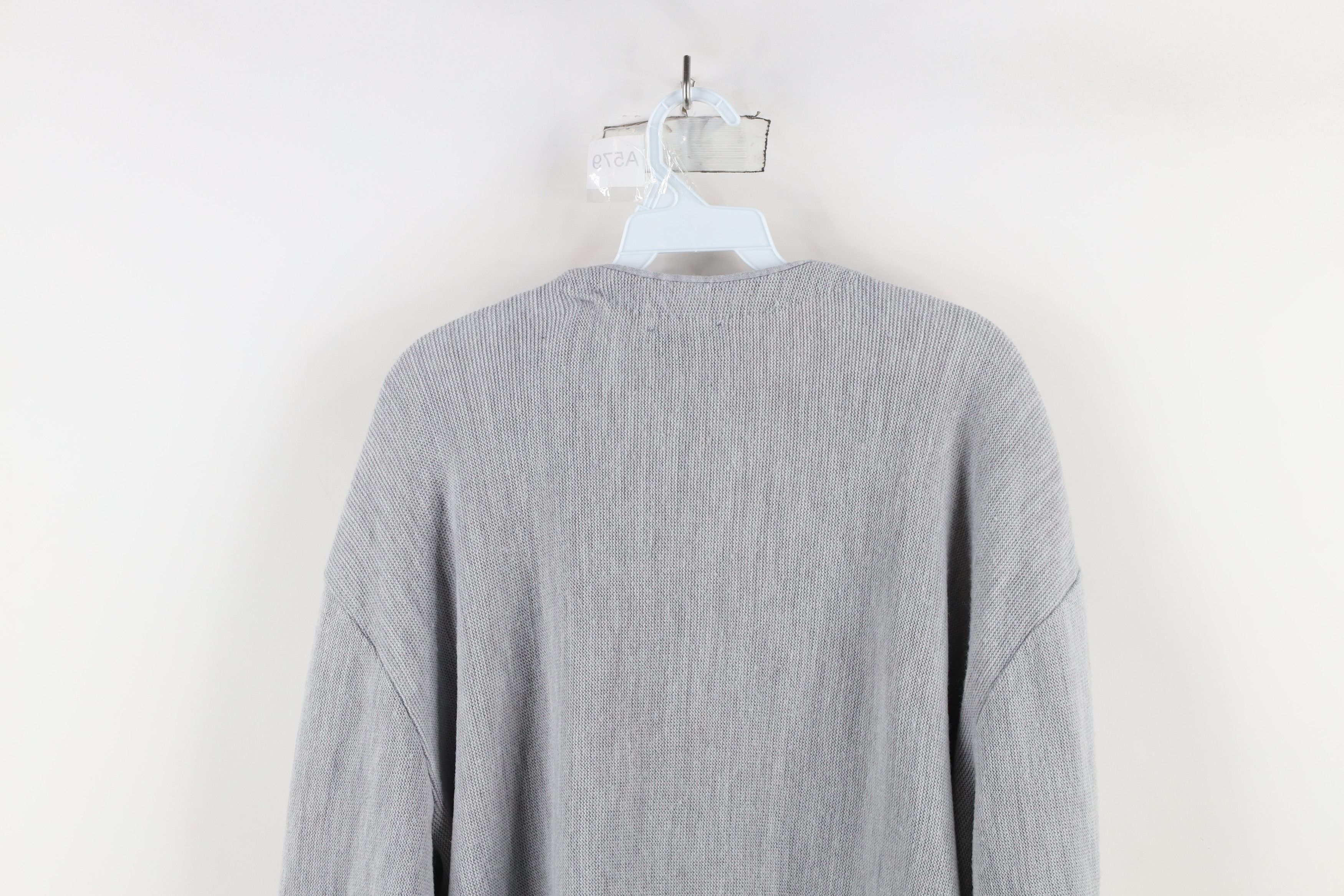 Vintage Vintage 70s Streetwear Blank Knit Cardigan Sweater Gray USA Size US XL / EU 56 / 4 - 10 Thumbnail