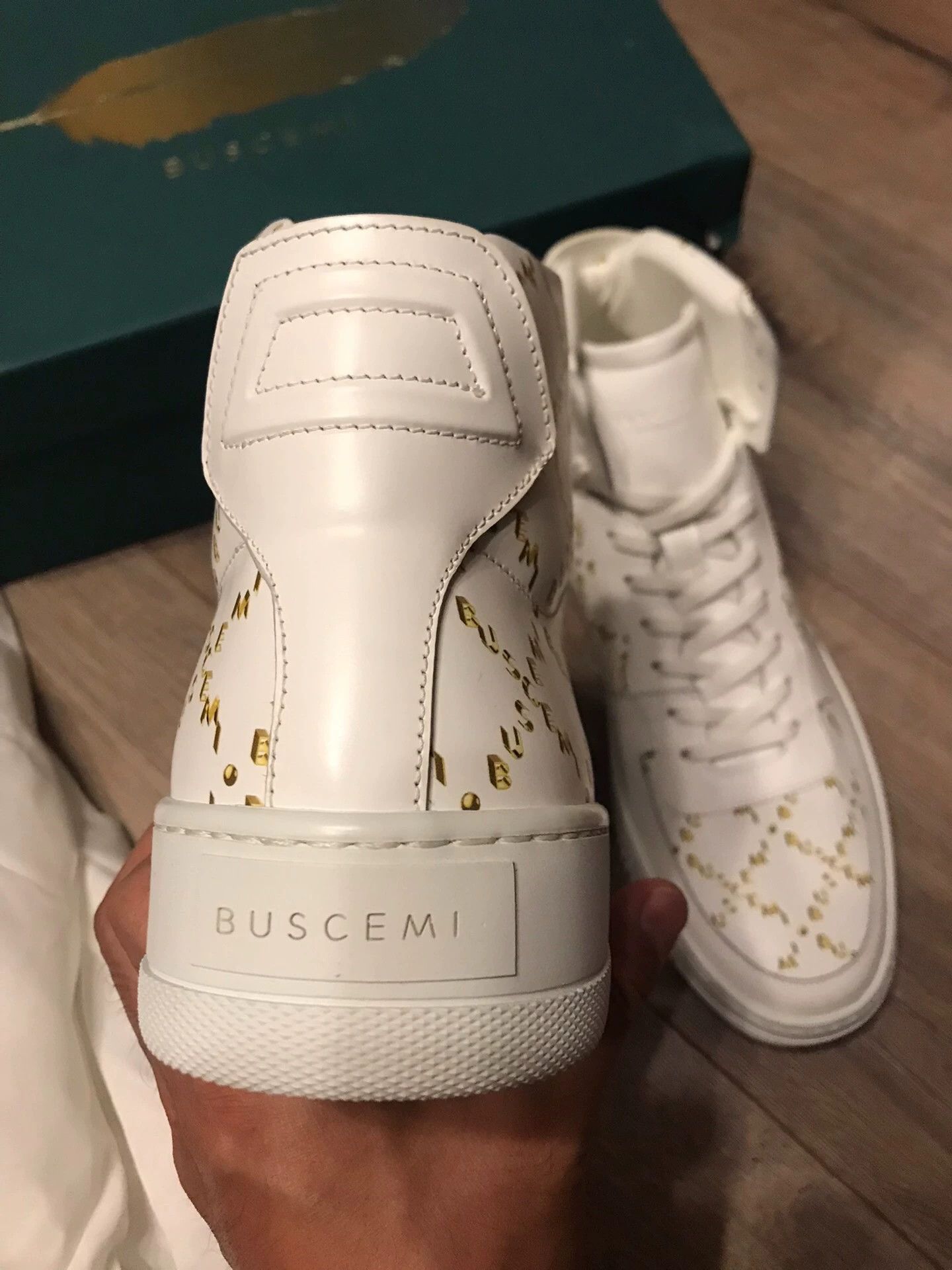 Burberry Buscemi High-Top Leather Allover Print Sneaker 42 New Size US 9 / EU 42 - 3 Thumbnail