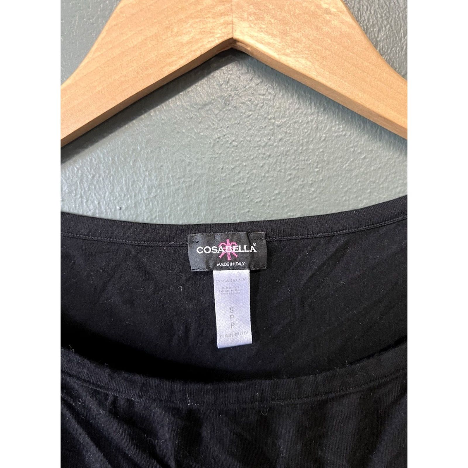 Cosabella Cosabella Womens Black 3/4 Sleeve T-Shirt Size S Short Length Round Neck Basic Shirt Womens 3/4 Sleeve Black S Size S / US 4 / IT 40 - 3 Thumbnail