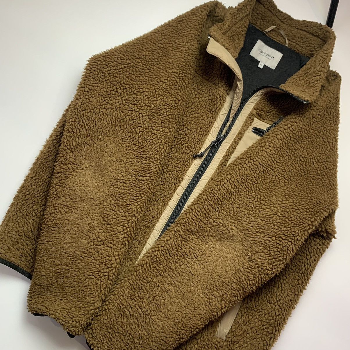 Other CARHARTT WIP PRENTIS LINER SHERPA FLEECE JACKET Size US L / EU 52-54 / 3 - 8 Thumbnail