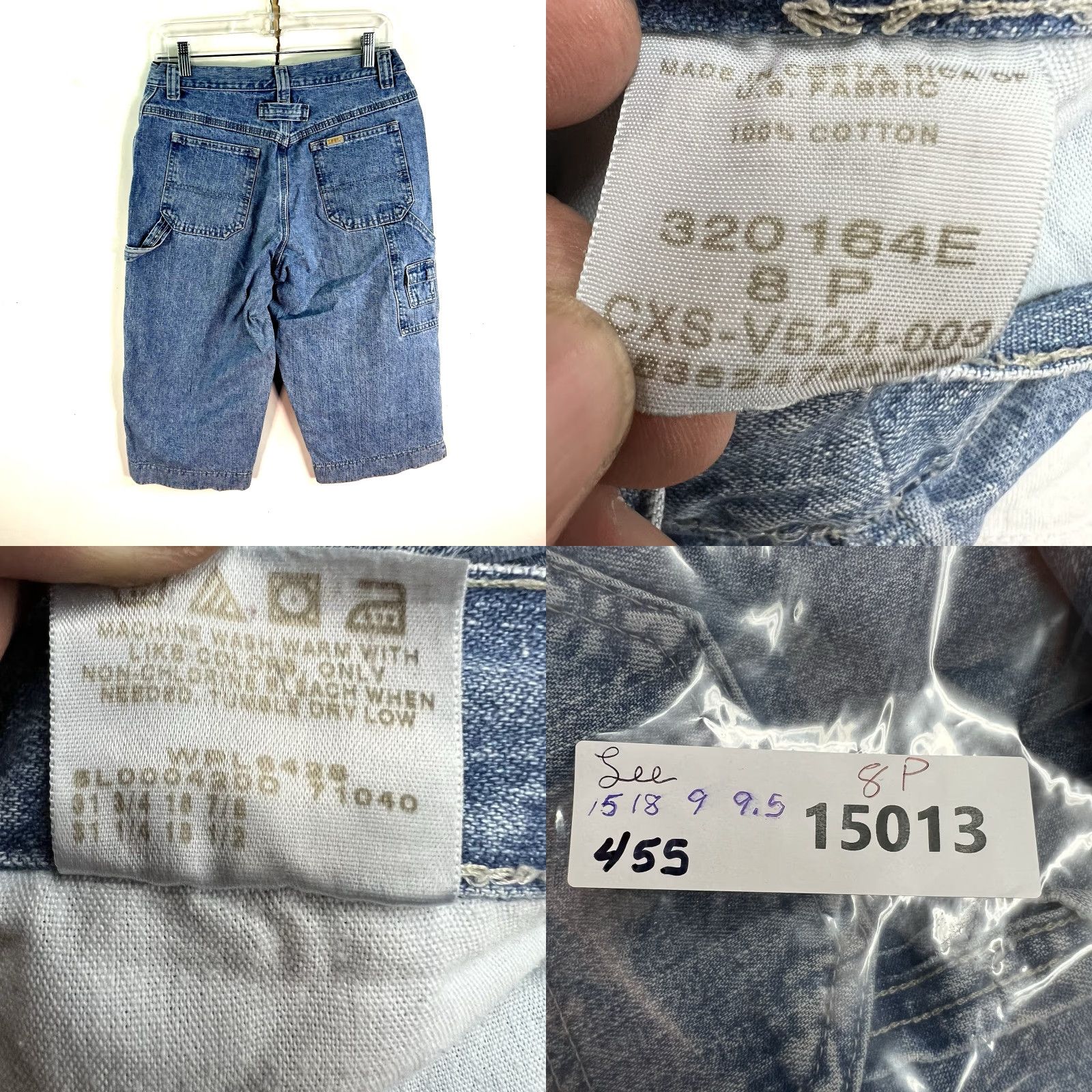 Lee VINTAGE Lee Cargo Denim Jean Jorts Shorts Womens Size 8P Blue 30X18 90s Size 30" / US 8 / IT 44 - 8 Thumbnail