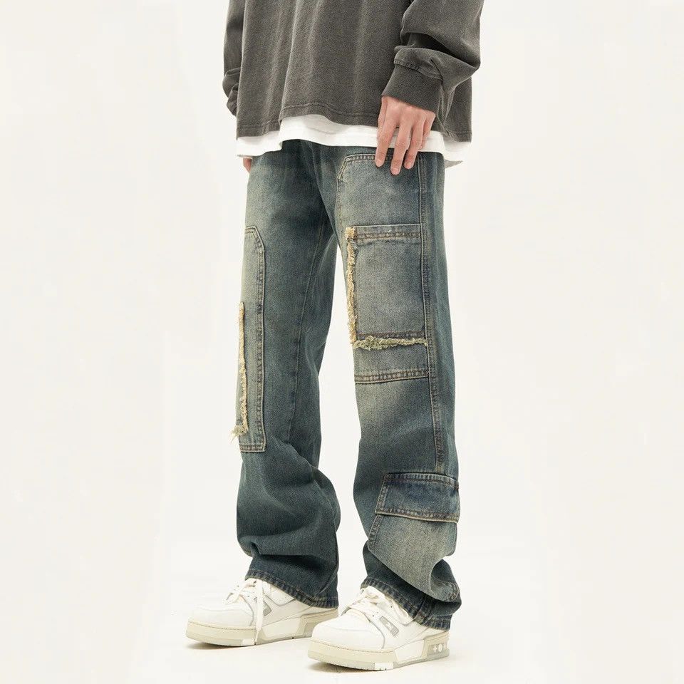 Japanese Brand × Vintage Jeans wide leg luxury baggy straight hip-hop style pants Y2k Size US 32 / EU 48 - 3 Thumbnail