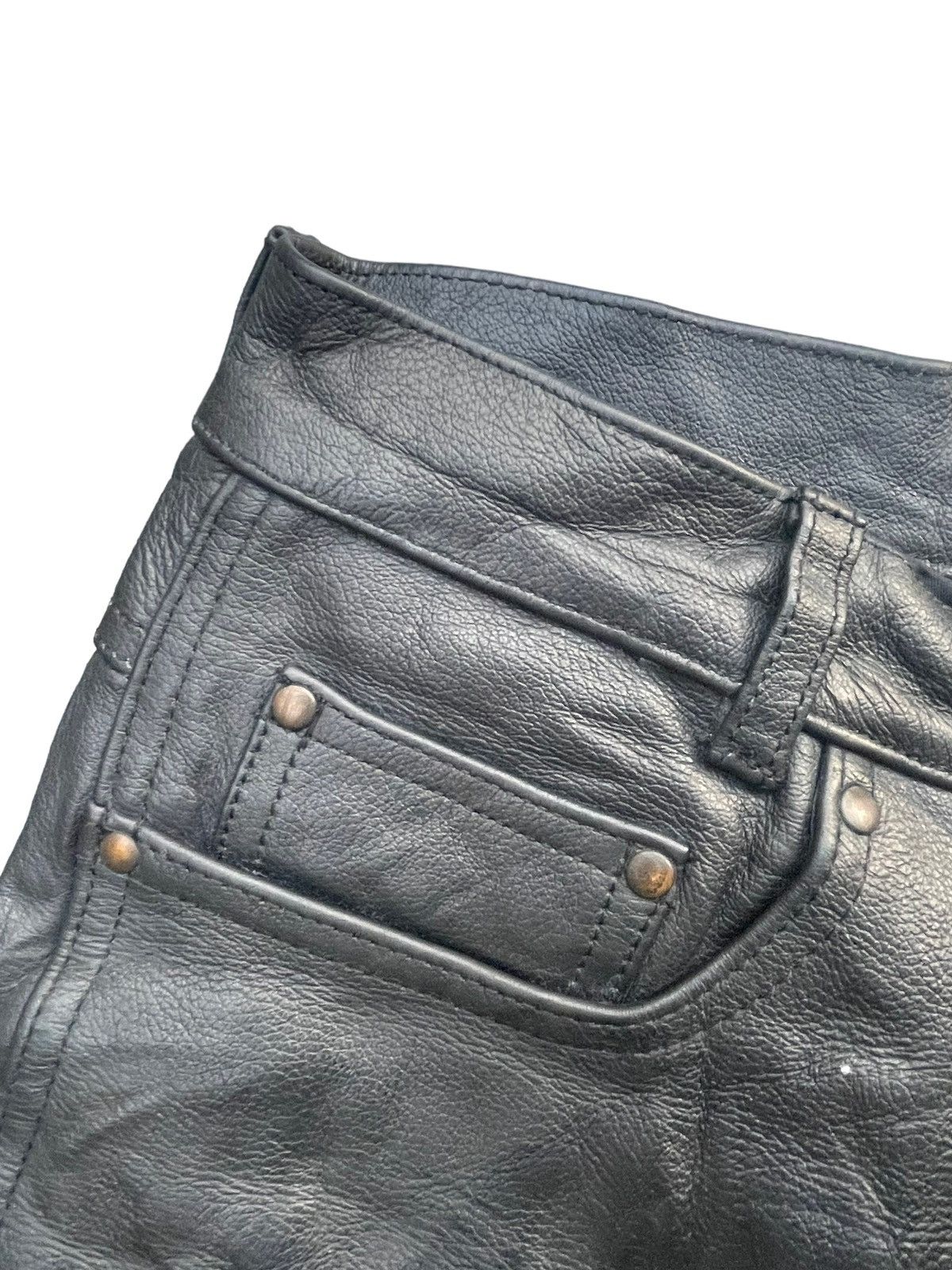 Japanese Brand Vintage Rookie Leather Pant Size US 28 / EU 44 - 5 Thumbnail