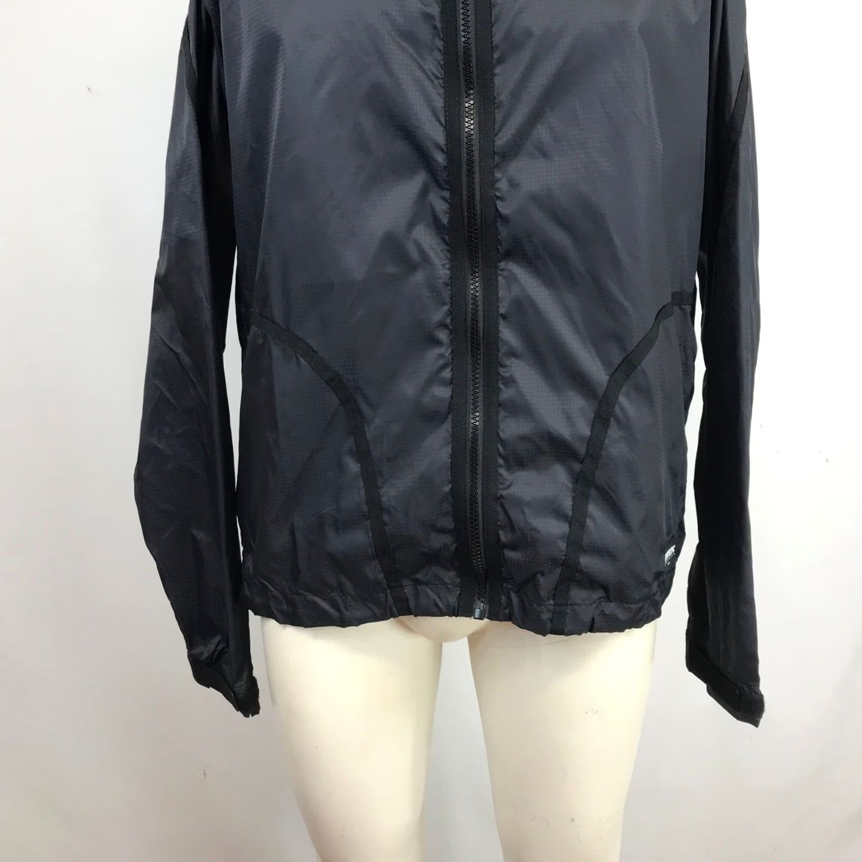 Vintage Mystic Boarding Mens Black Hooded Windbreaker Jacket Large Full Zip Ripstop Size US L / EU 52-54 / 3 - 3 Thumbnail