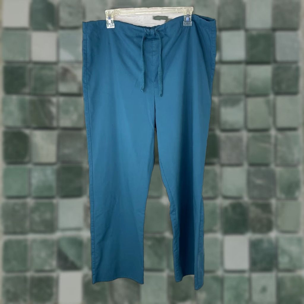 Alife Life Women's Solid Green Pull On Scrub Pants Small Green Drawstring Waist Scrub Pants Womens Size 28" / US 6 / IT 42 - 1 Thumbnail
