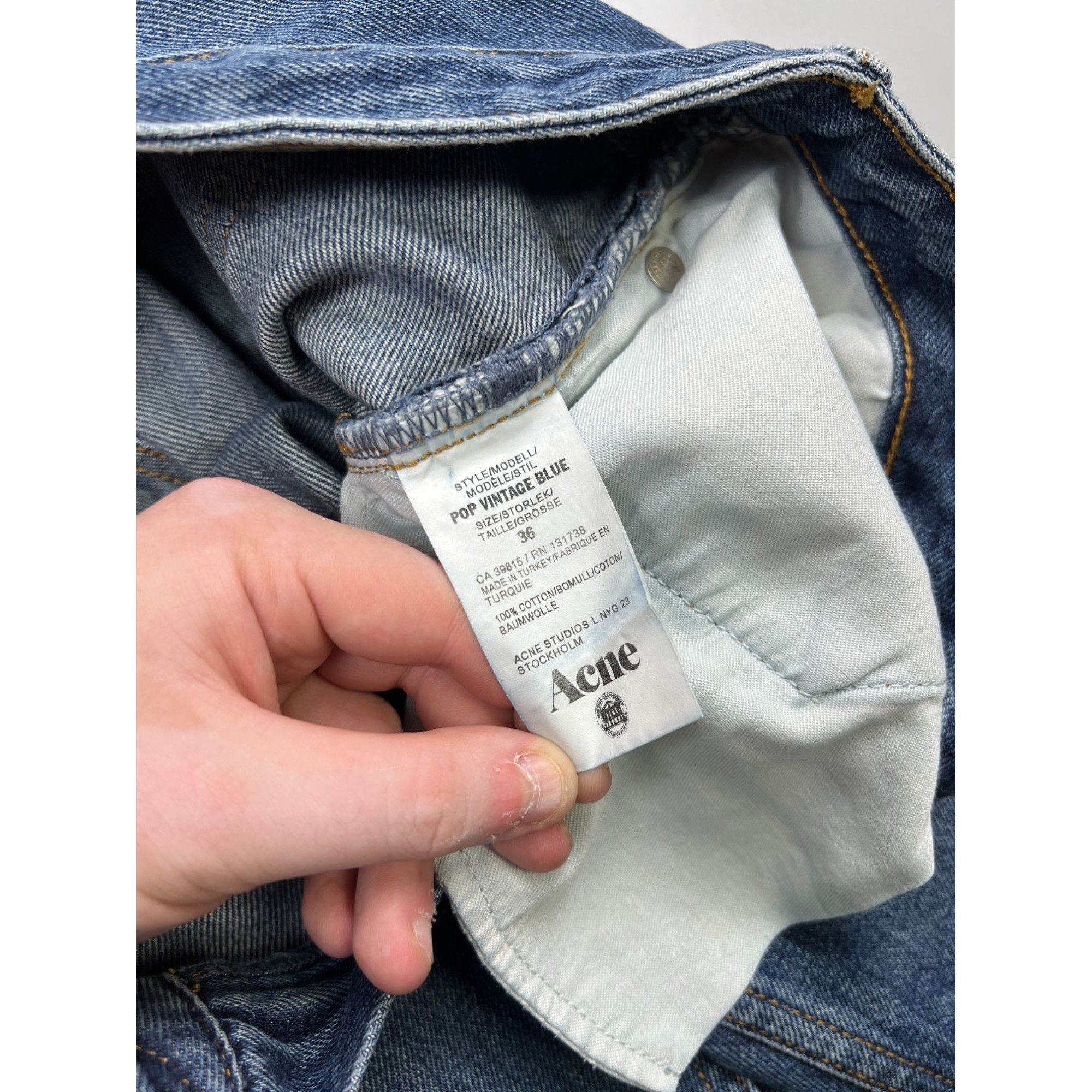 Acne Studios Acne Studios Pop Vintage Blue Denim Jeans Pants (Y0946) Size US 36 / EU 52 - 9 Thumbnail