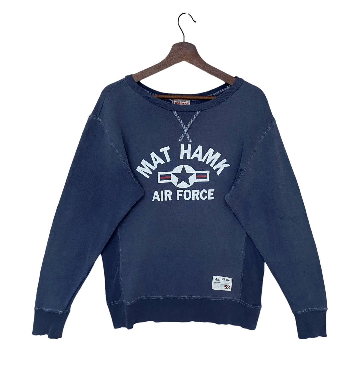 image of Vintage Mat Hamk Sweatshirt 1990S in Blue, Men's (Size Medium)