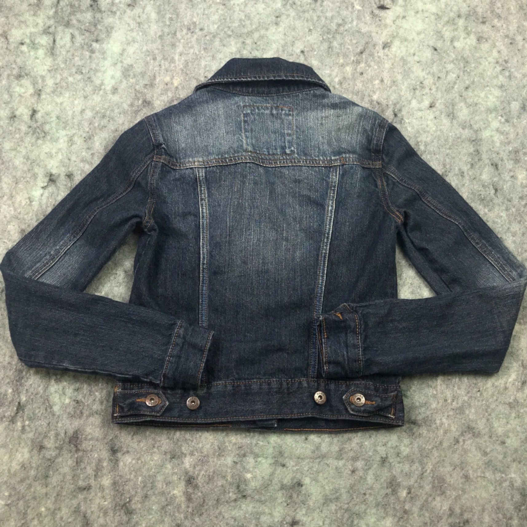 Denime VINTAGE Mudd Denim Button Down Jacket Shirt Womens XS Blue Distressed Button Front Jacket 90s Womens Size 26" / US 2 / IT 38 - 5 Thumbnail