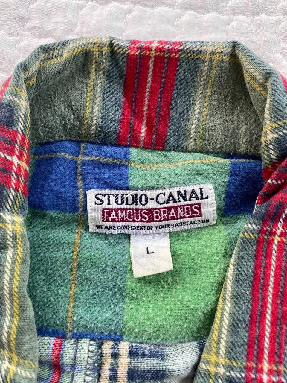 Japanese Brand Vintage 90s Studio Canal Patchwork Longsleeve Shirt Size US XL / EU 56 / 4 - 5 Thumbnail