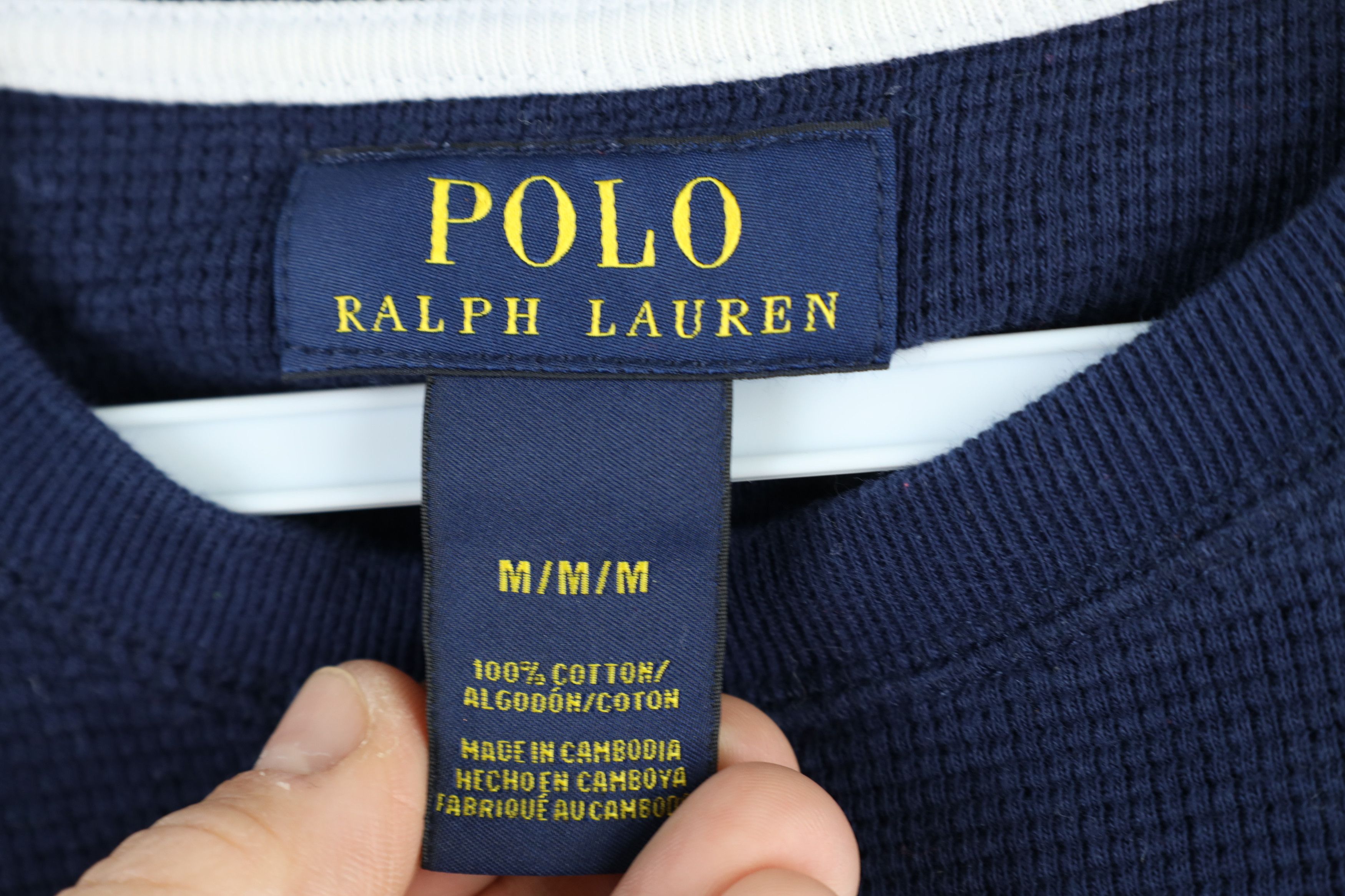 Polo Ralph Lauren Vintage Ralph Lauren Thermal Waffle Knit Long Sleeve T-Shirt Size US M / EU 48-50 / 2 - 5 Thumbnail