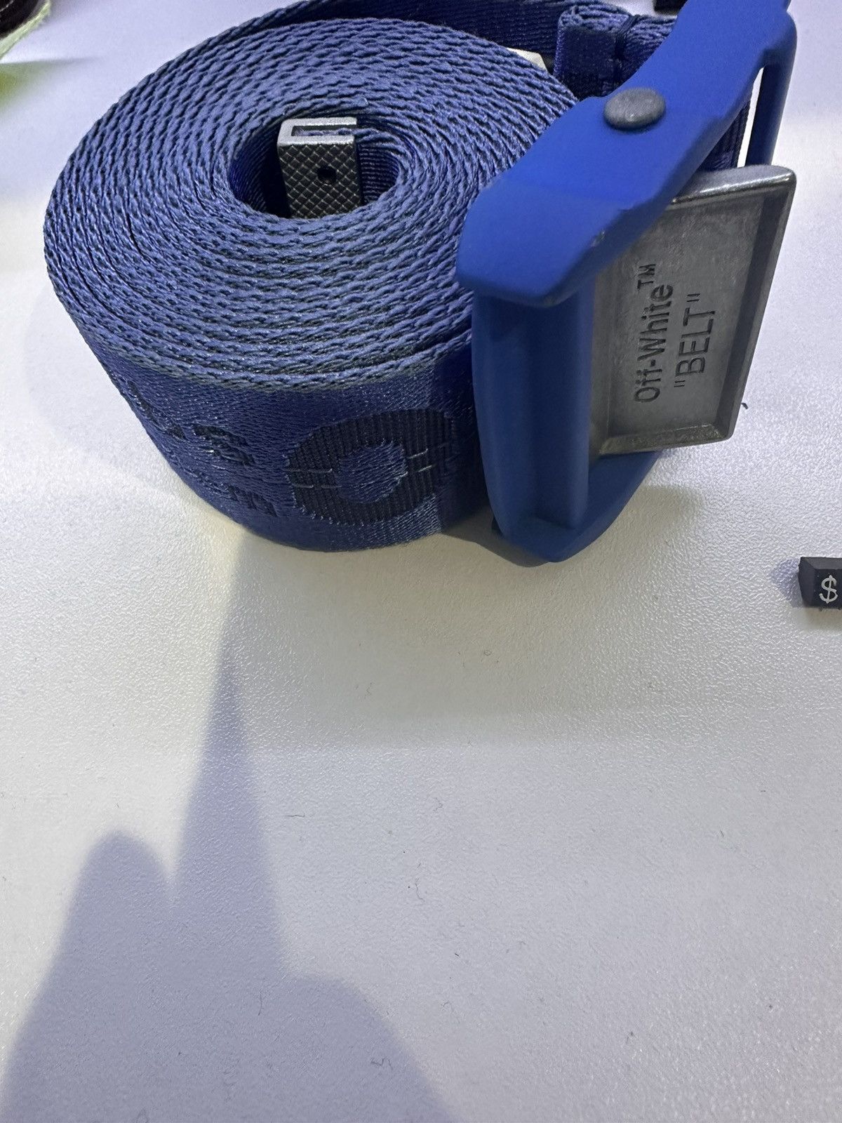 image of Off White Off-White Blue Industrial Belt, Men's