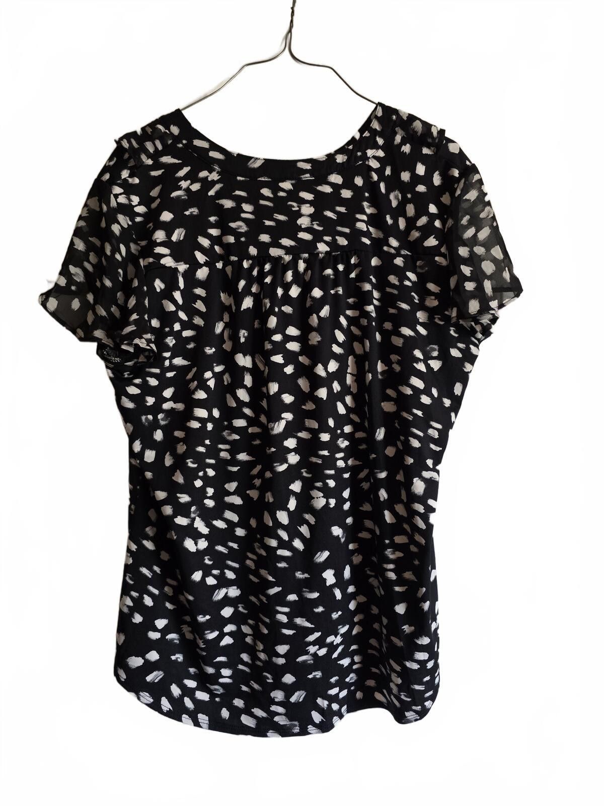 Other Perception Concept Black & White Top Blouse Shirt Sz XL NWT Size XL / US 12-14 / IT 48-50 - 3 Thumbnail