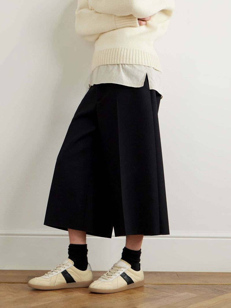 Maison Margiela o1bcso1str0526 Replica Leather Suede-Trimmed Twill Sneakers Size US 12.5 / EU 45-46 - 2 Thumbnail