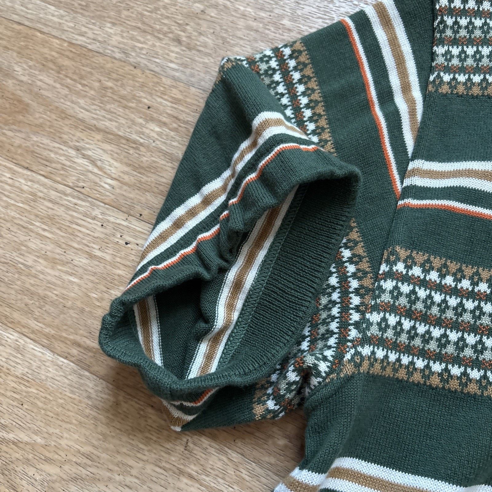 WEST RIDE West Ride JACQUARD Green Knit Cotton Size 42 Japan Pocket Size US L / EU 52-54 / 3 - 5 Thumbnail