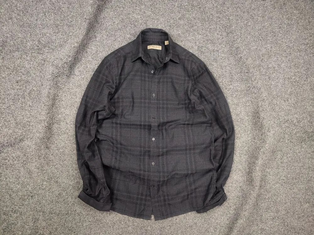 Burberry Burberry London Gray Nova Check Long Sleeve Button Shirt Size US S / EU 44-46 / 1 - 1 Thumbnail