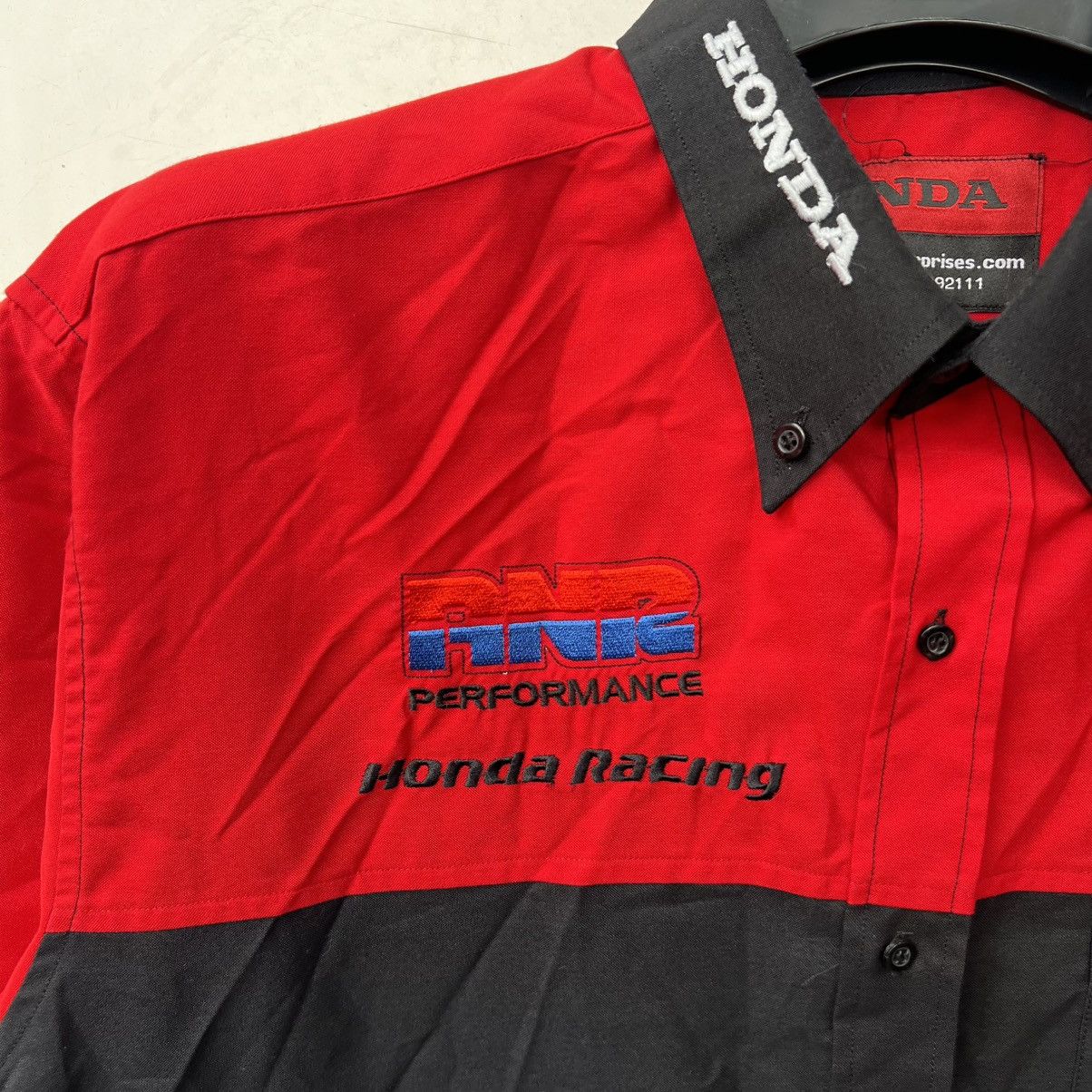 Honda Honda Racing pit Shirt Snap Up short sleeve vintage Size US XL / EU 56 / 4 - 3 Thumbnail