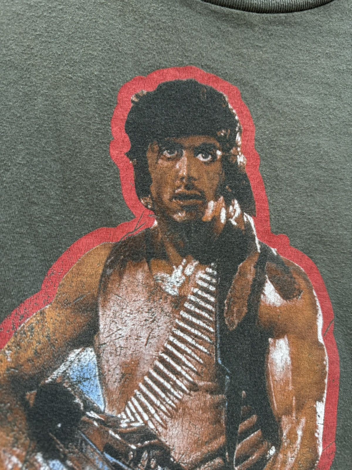 Vintage Vintage Rambo Firts Blood Khaki Movie shirt Size US L / EU 52-54 / 3 - 6 Thumbnail