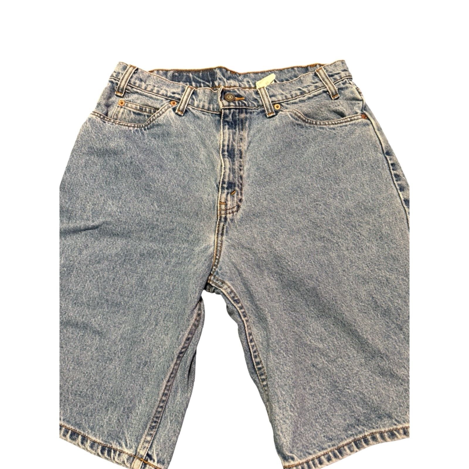 Levi's VINTAGE Levi’s 550 Orange Tab Relaxed Fit Denim Shorts Men’s 33 USA Made 90s Size US 33 - 2 Thumbnail