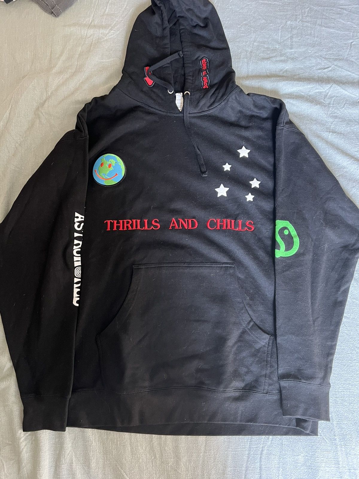 Travis Scott Astroworld Travis Scott Thrills Chills Hoodie Grailed