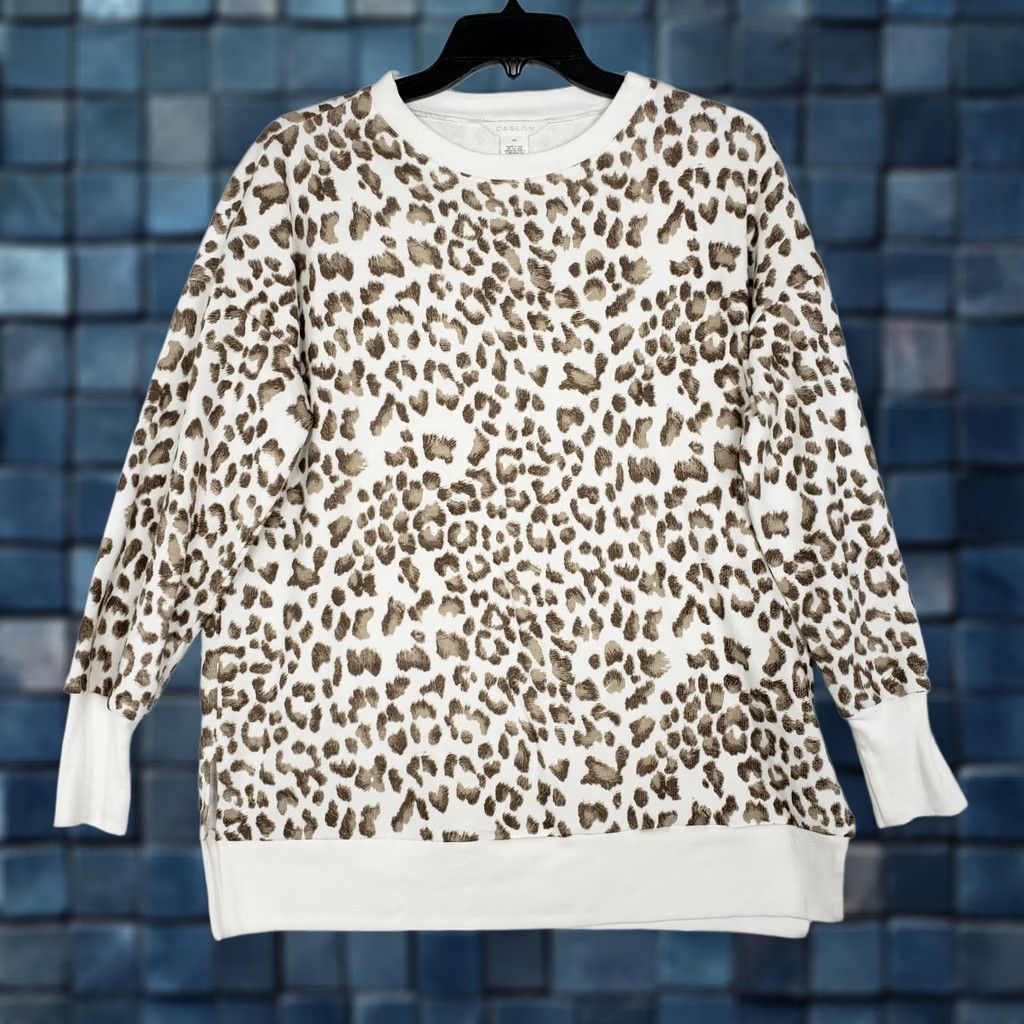 Vintage Caslon Top Womens XS Women OVERSIZED ANIMAL PRINTED Size NEW Size XS / US 0-2 / IT 36-38 - 1 Thumbnail
