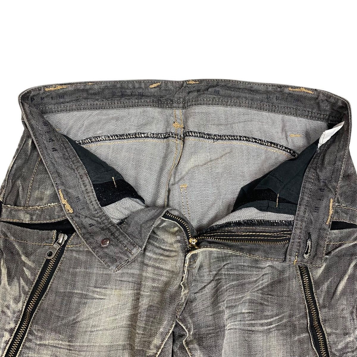 If Six Was Nine × Japanese Brand × PPFM PPFM Bikers Distressed Patchwork Denim Pants Size US 32 / EU 48 - 3 Thumbnail