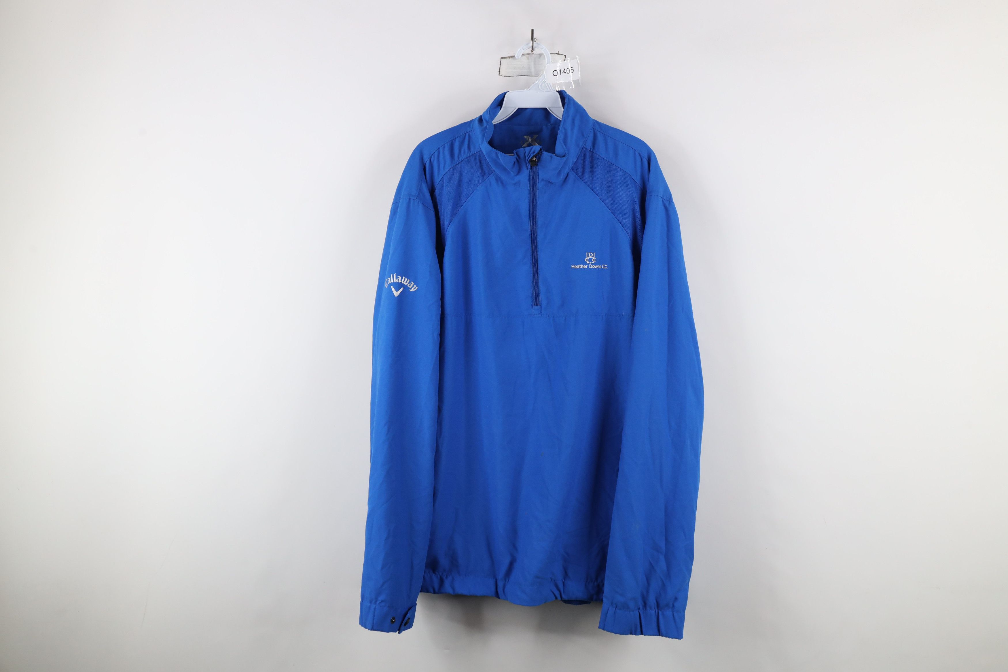 Vintage Callaway Golf Downs CC Half Zip Pullover Jacket Royal Blue Size US XXL / EU 58 / 5 - 1 Thumbnail