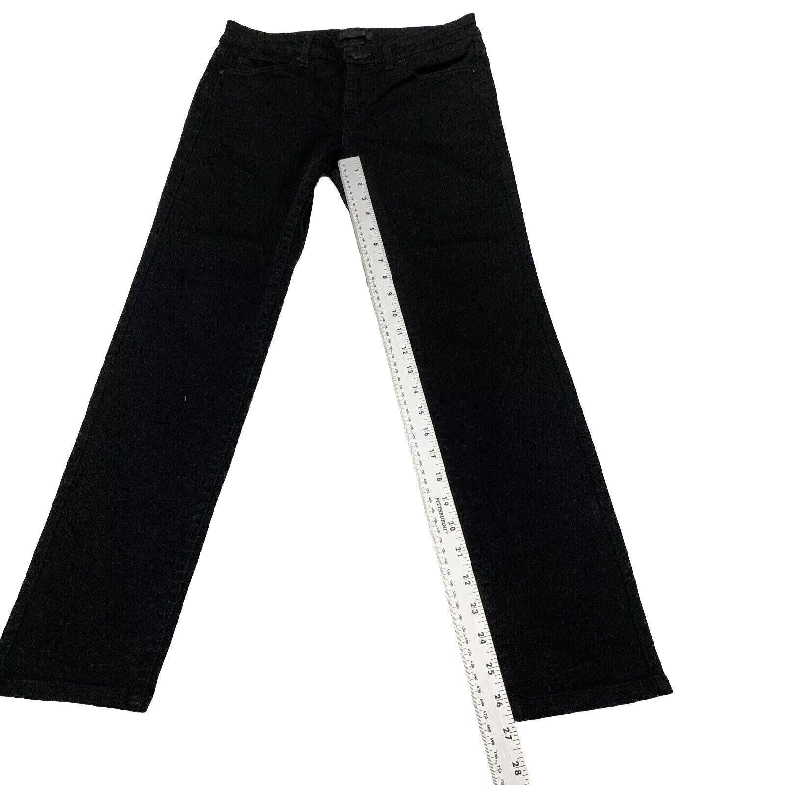 Uniqlo Uniqlo Black Skinny Jeans 27x26.75 Mid Rise Denim Size US 27 - 10 Thumbnail