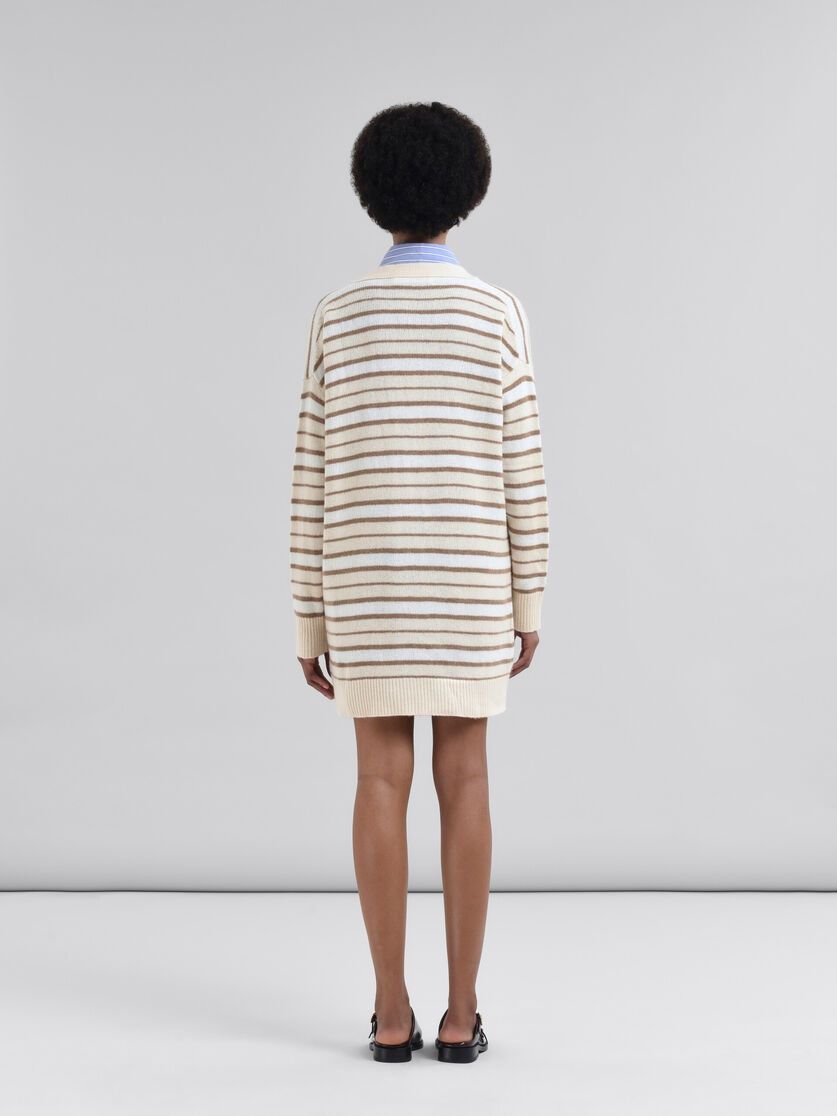 Marni o1f1d3z0326 Striped Wool Cashmere-Blend Cardigan Multicolor Size L / US 10 / IT 46 - 3 Thumbnail