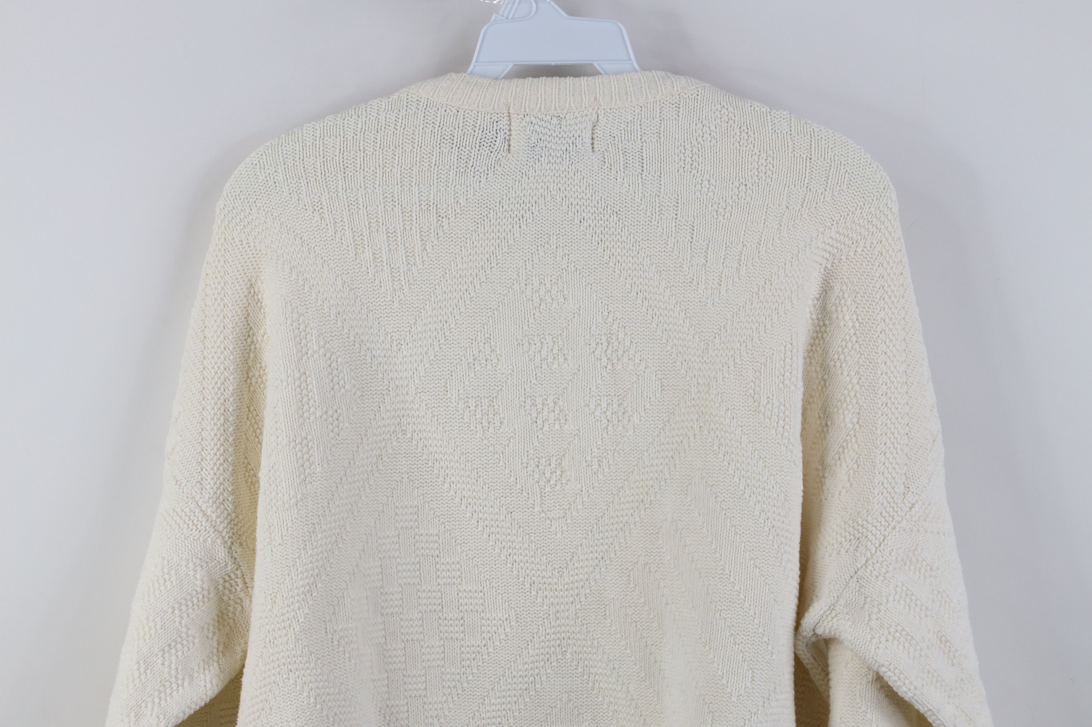 Vintage Vintage 90s Streetwear Geometric Knit Crewneck Sweater USA Size L / US 10 / IT 46 - 10 Thumbnail
