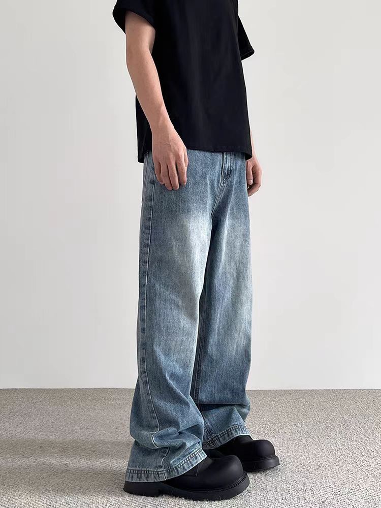 Japanese Brand × Jean Vintage washed baggy straight leg wide leg jeans Size US 32 / EU 48 - 5 Thumbnail