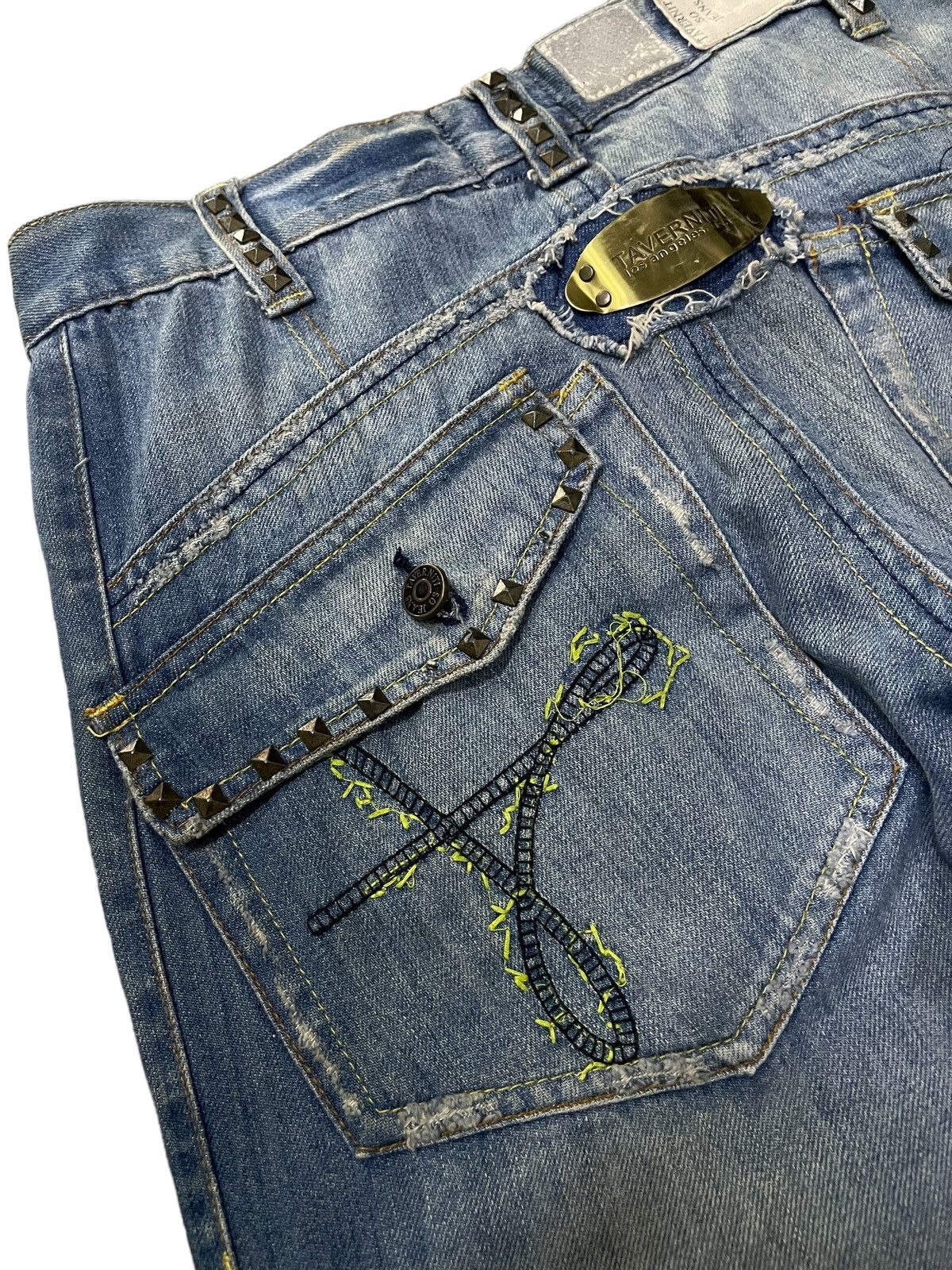 Hysteric Glamour × Taverniti Taverniti Baggy Loose Studded Jeans Size US 32 / EU 48 - 17 Thumbnail
