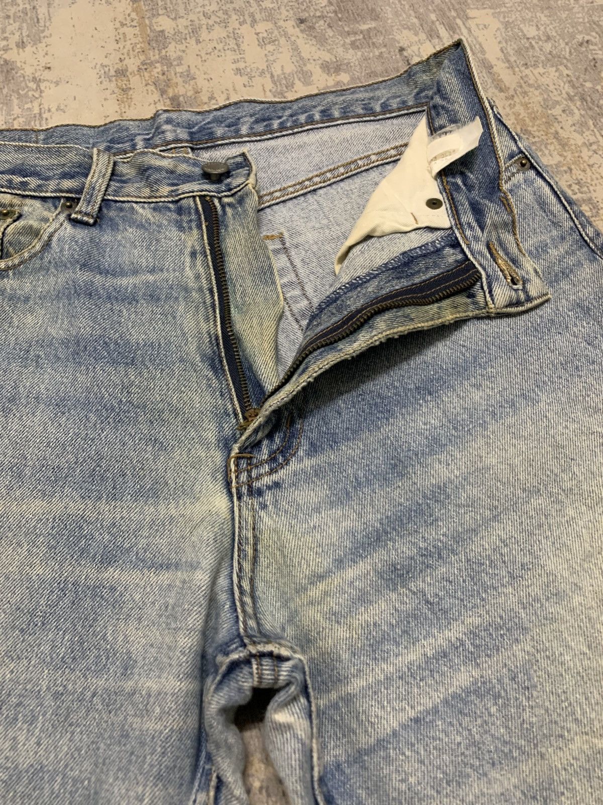 Japanese Brand Vintage Japanese Original Denim Jeans Faded Blue Skater Y2K Size US 31 - 4 Thumbnail