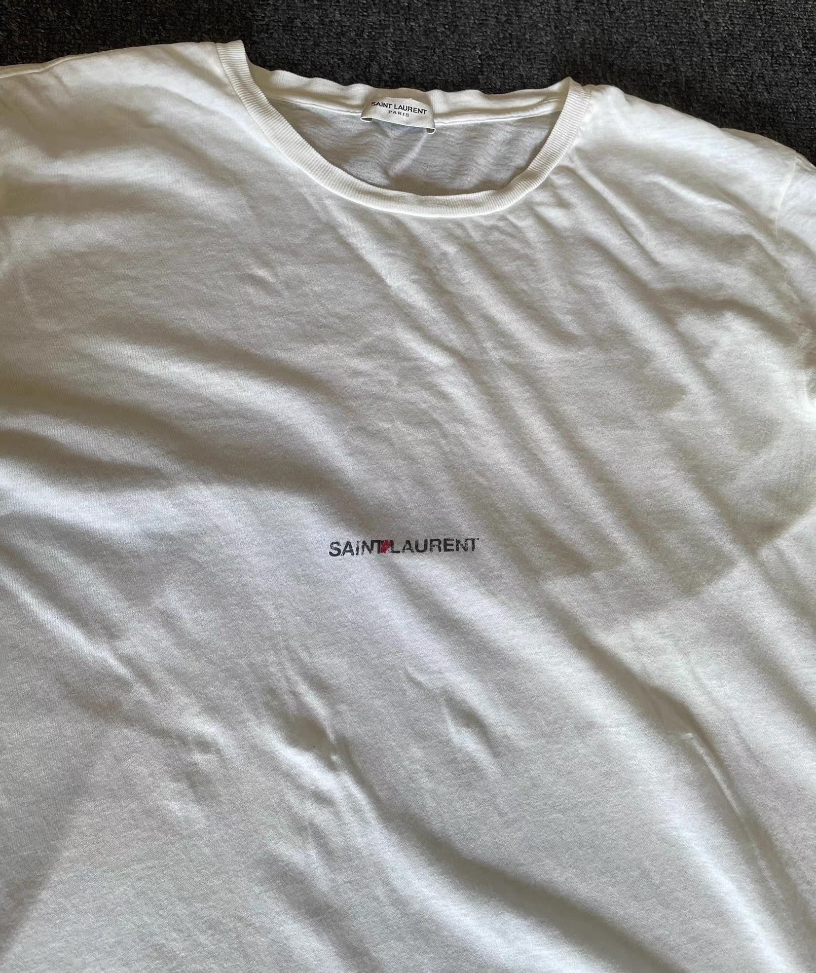Saint Laurent Paris Saint Laurent beige short-sleeve T-shirt, Size US XS / EU 42 / 0 - 2 Thumbnail