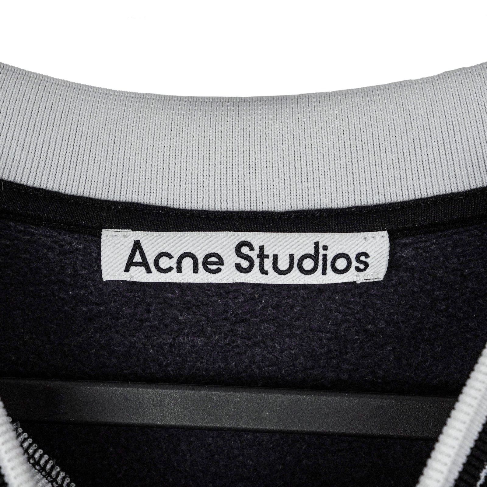 Acne Studios Acne Studios Black Viscose Blend Logo Collar Sweatshirt Size US S / EU 44-46 / 1 - 6 Thumbnail