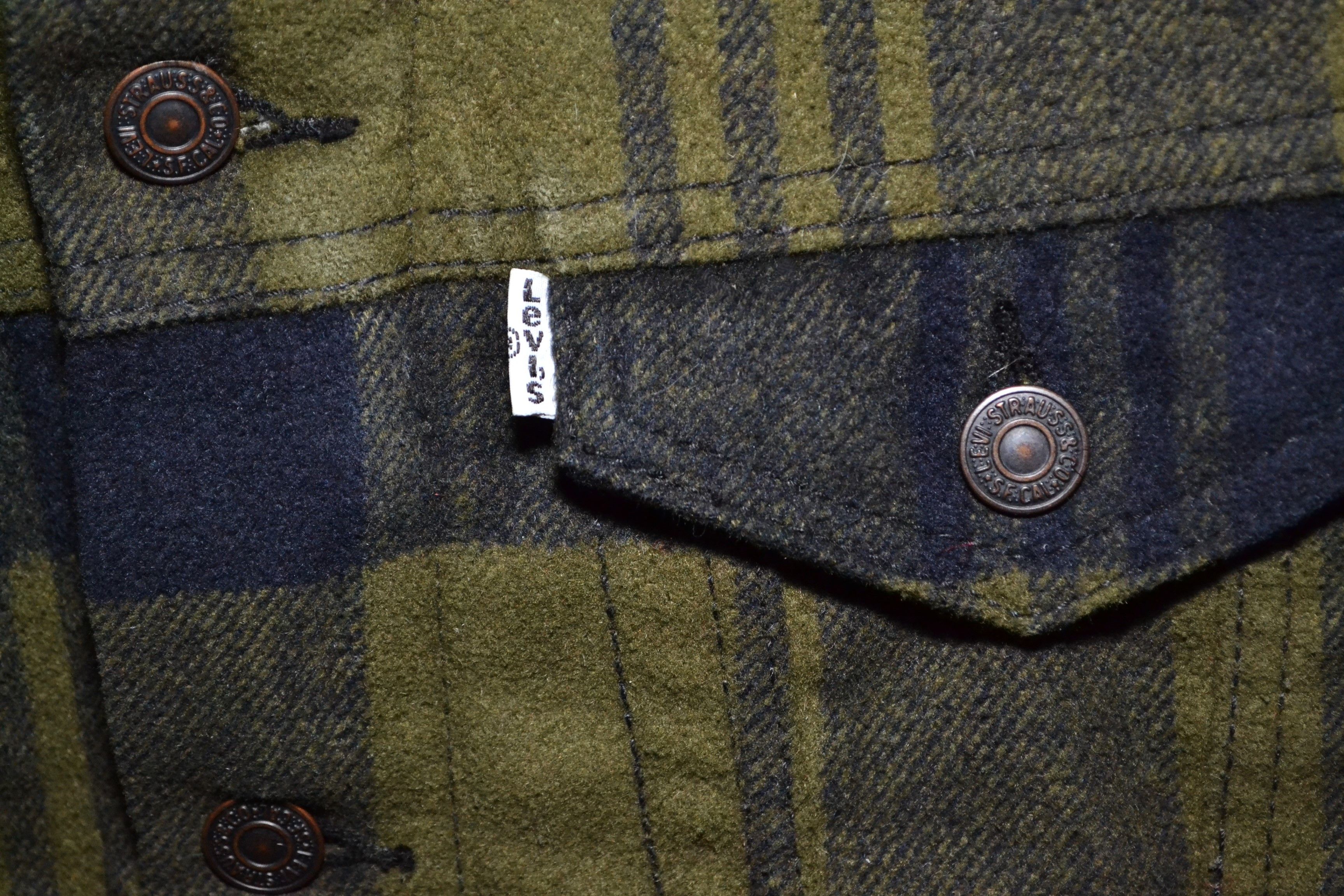 Levi's Levi's Sherpa Trucker Jacket Green Small Check Size US S / EU 44-46 / 1 - 3 Thumbnail