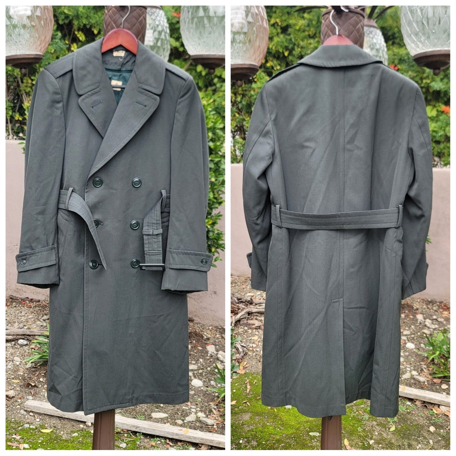 The Unbranded Brand Vtg US Army Wool Gabardine AG44 Military Overcoat Size US S / EU 44-46 / 1 - 1 Thumbnail