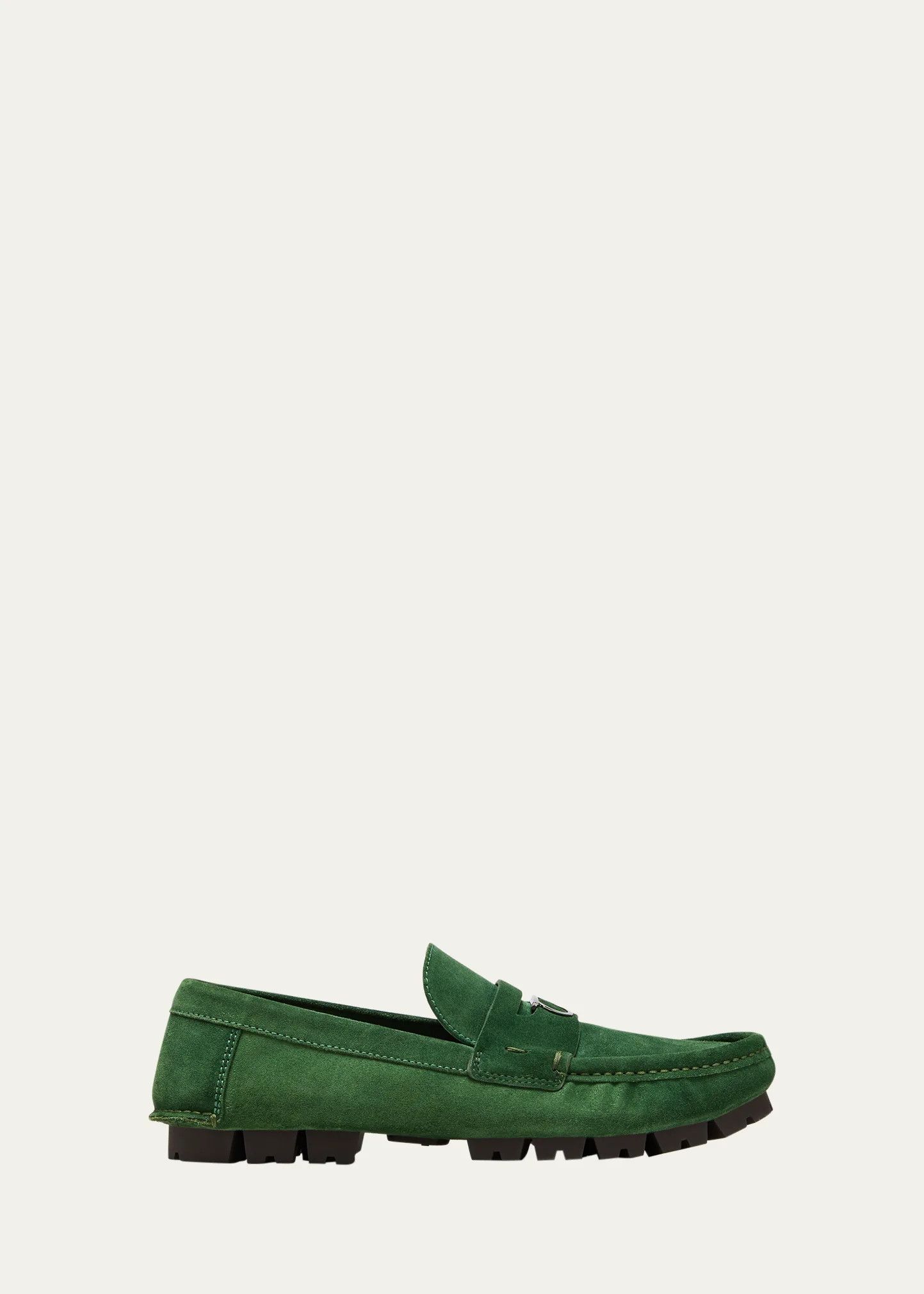 Salvatore Ferragamo o1s1rm0924 Penny Loafers in Inkwell Green Size US 6 / EU 39 - 1 Thumbnail