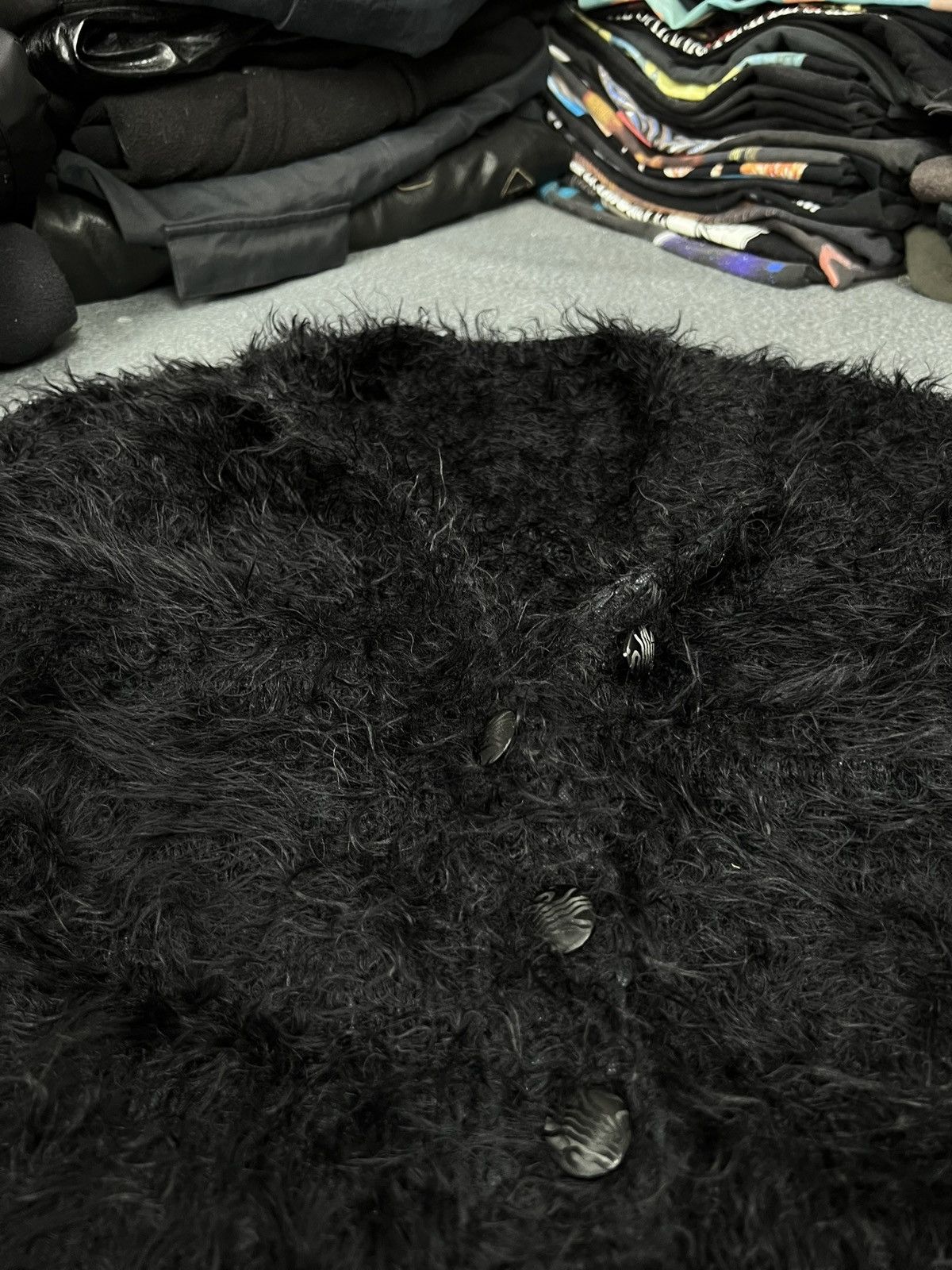 Japanese Brand Vintage Mohair Fuzzy Cardigan Black Sweater Japanese Y2k Size M / US 6-8 / IT 42-44 - 6 Thumbnail