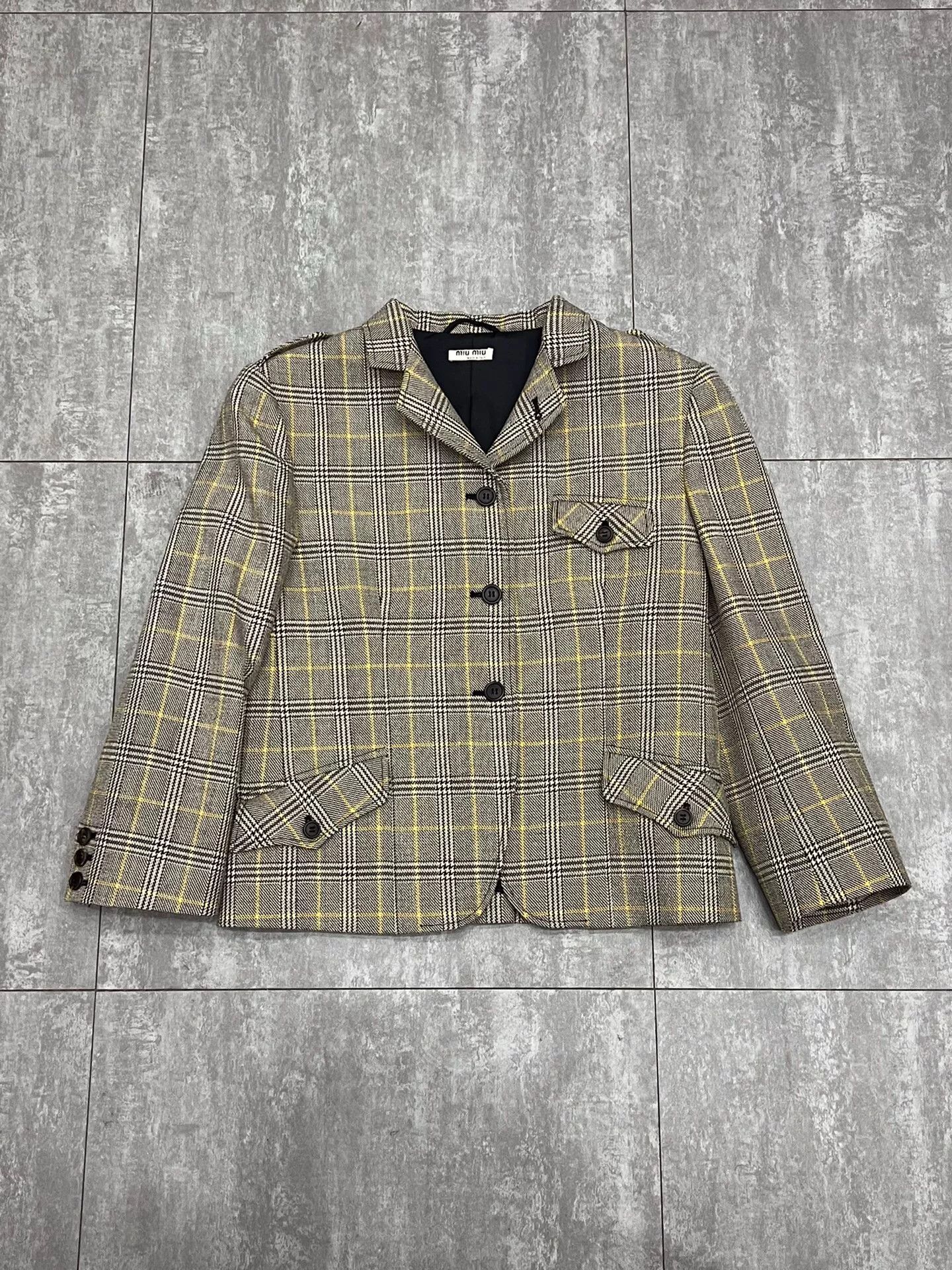 Miu Miu Miu Miu Formal Plaid Jacket S Women Size S / US 4 / IT 40 - 1 Thumbnail