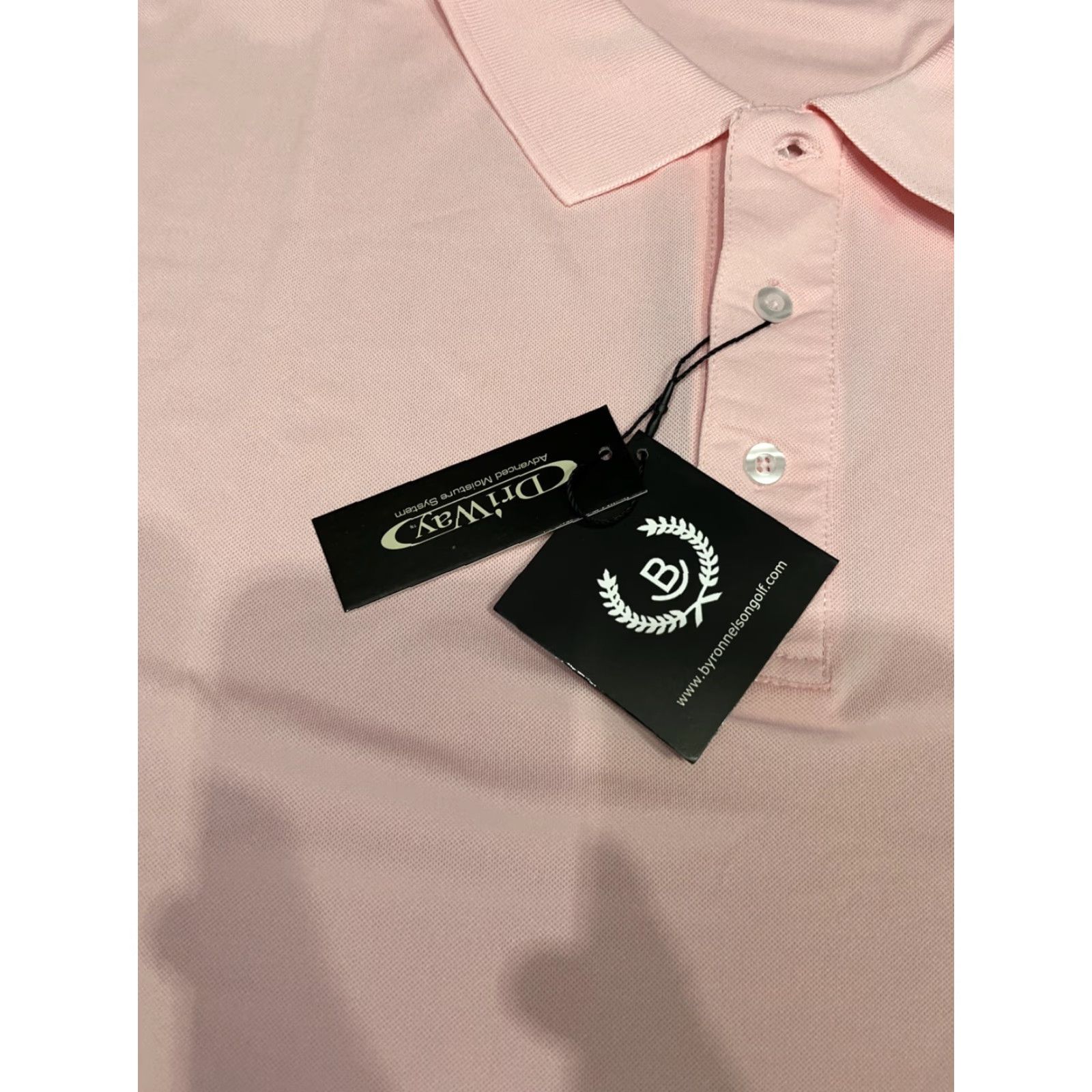 Vintage Byron Nelson Polo Shirt Mens DriWay Golf Performance 2XL Cardinal Logo Pink Size US XXL / EU 58 / 5 - 2 Thumbnail