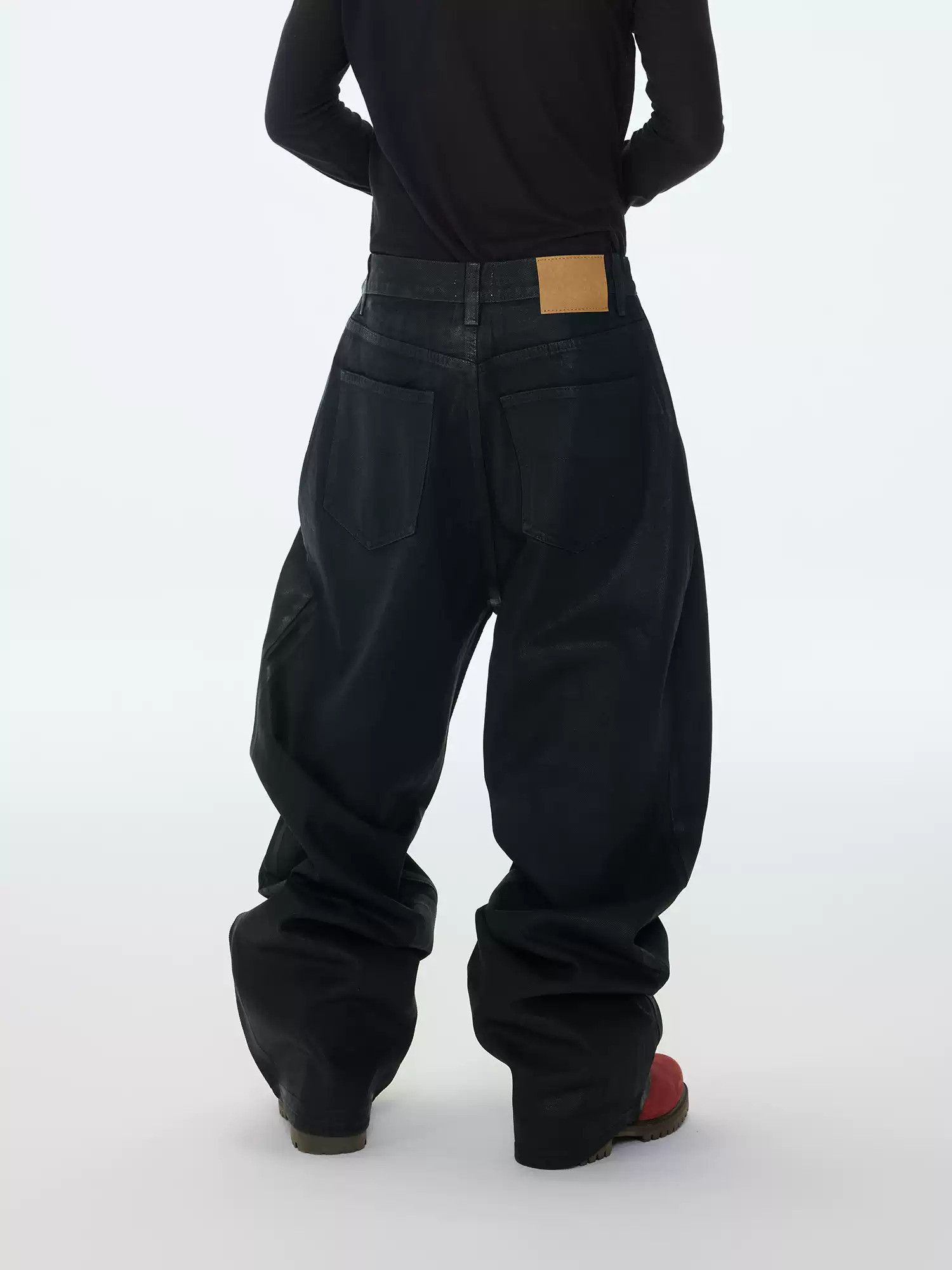 Japanese Brand Loose Waxed Jeans Size US 32 / EU 48 - 3 Thumbnail