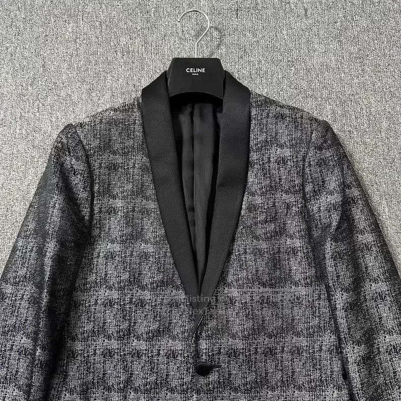 Dior Dior Satin stitched collared suit Size 46R - 3 Thumbnail