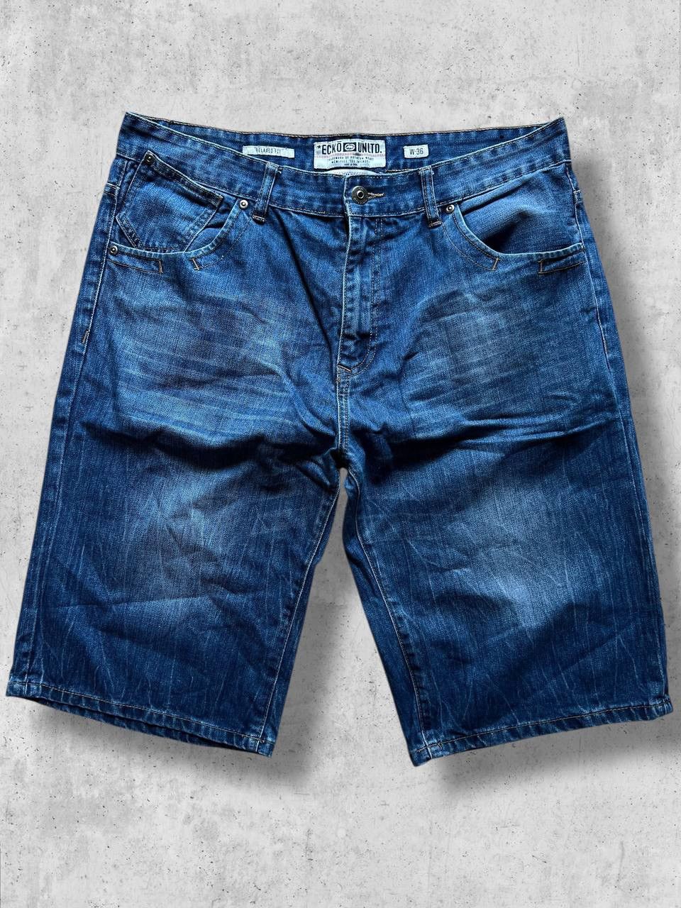 ECKO VINTAGE JEAN SHORTS BERMUDA BAGGY FIT DENIM rap y2k