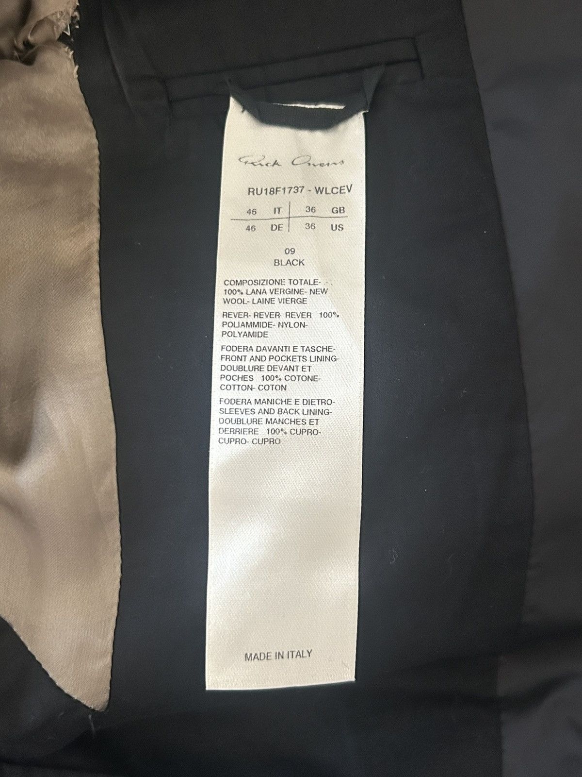 Rick Owens Sisyphus FW18 Nylon lapel Wool Blazer Size US M / EU 48-50 / 2 - 6 Thumbnail