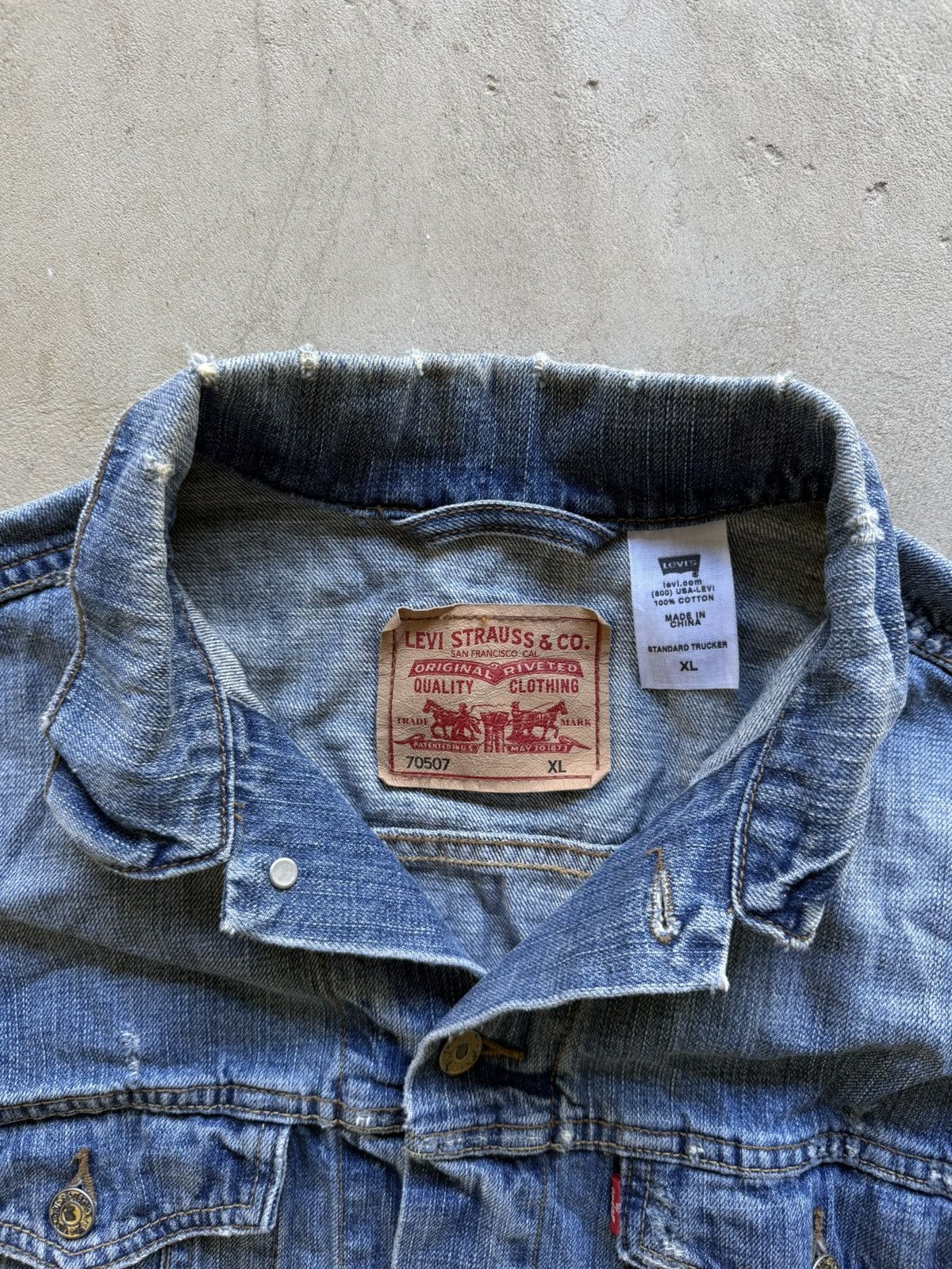 Levi's Retro Men’s Levi’s Denim Trucker Jean Jacket Size US XL / EU 56 / 4 - 6 Thumbnail